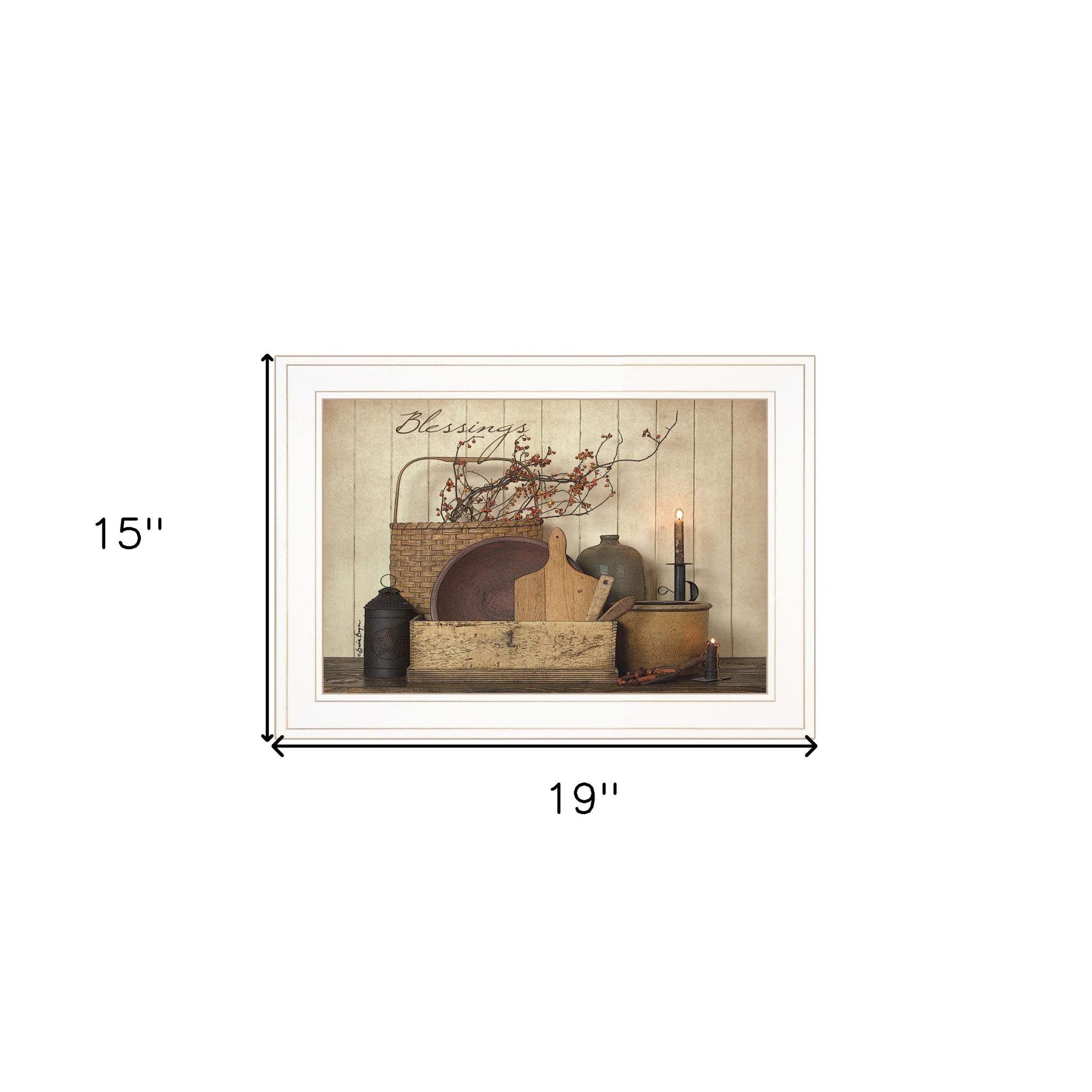 Count your Blessing 1 White Framed Print Wall Art - Image 8