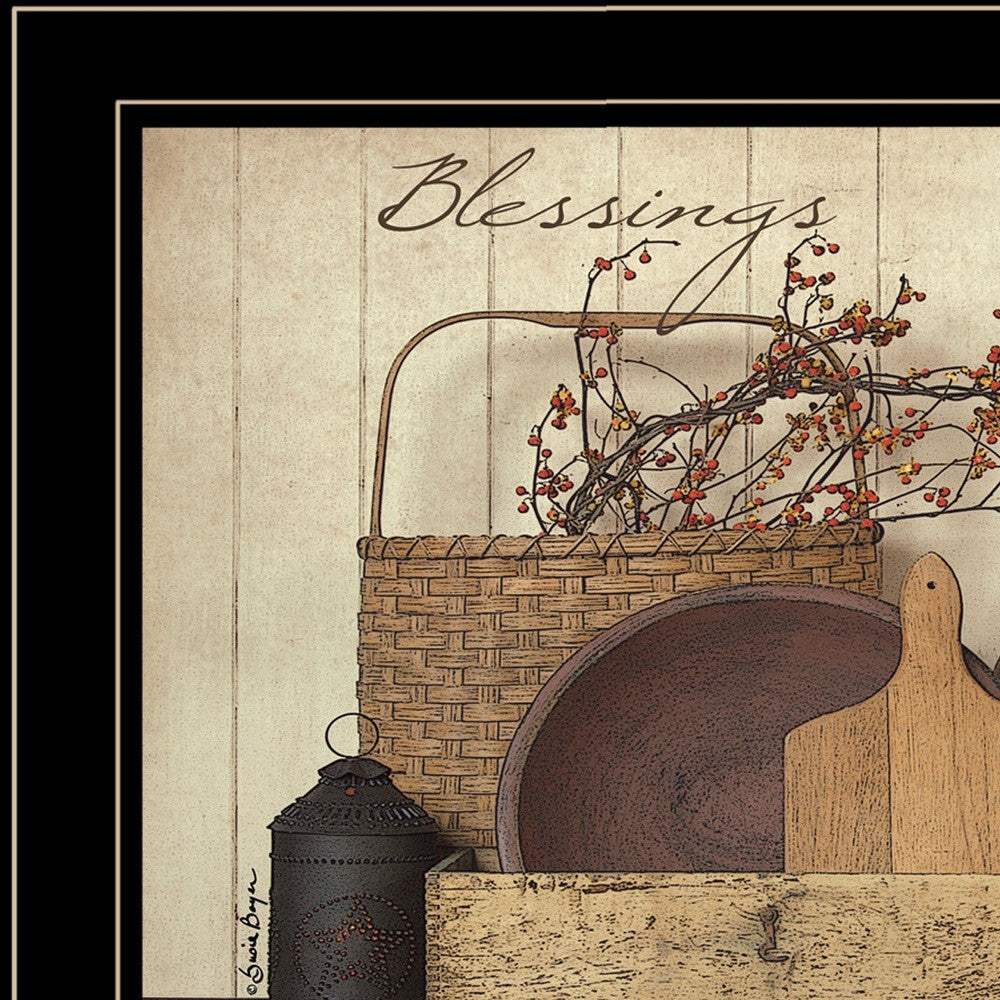 Count your Blessing 2 Black Framed Print Wall Art - Image 4