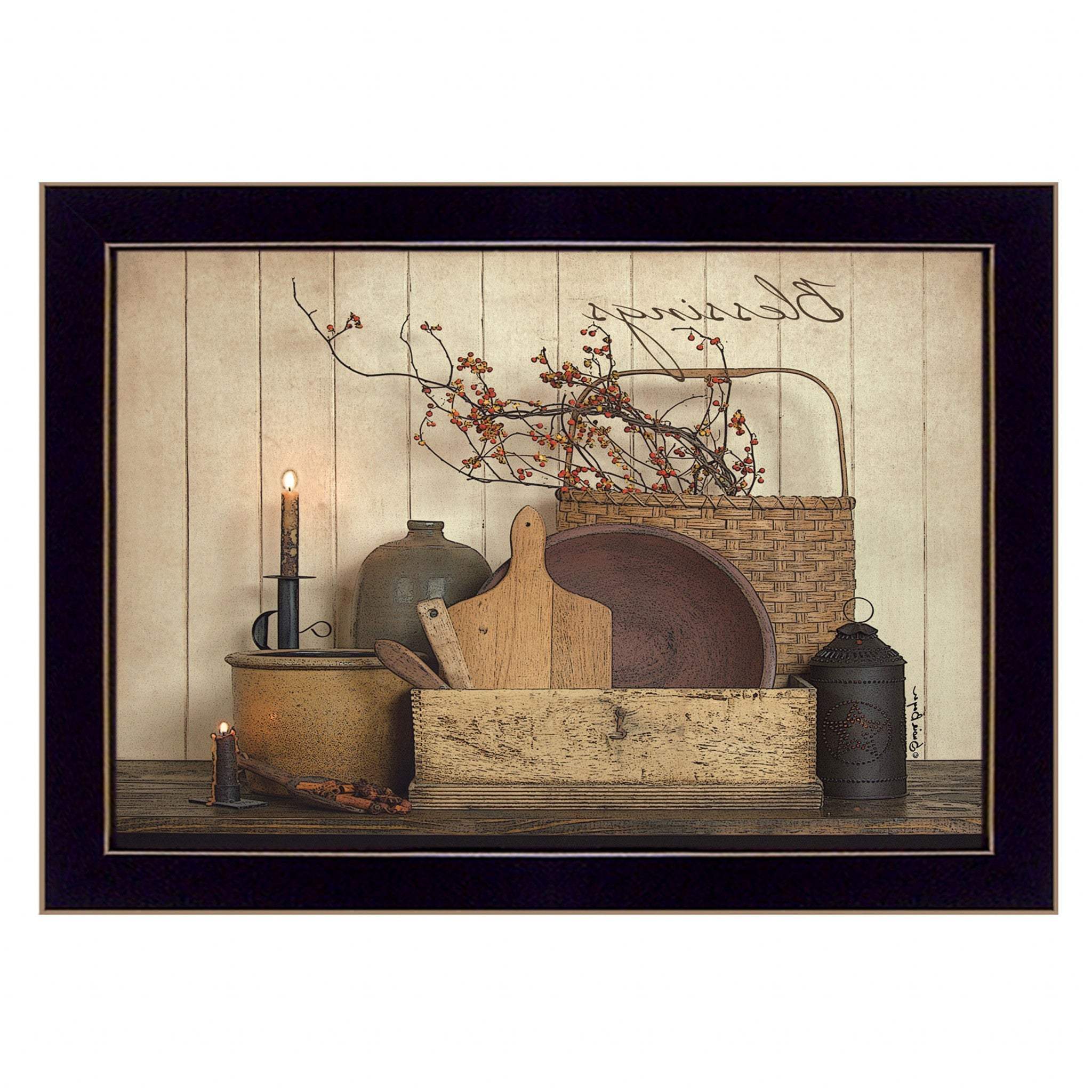 Count your Blessing 3 Black Framed Print Wall Art - Image 5