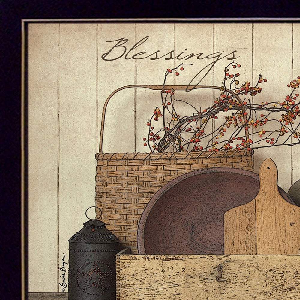 Count your Blessing 3 Black Framed Print Wall Art - Image 6