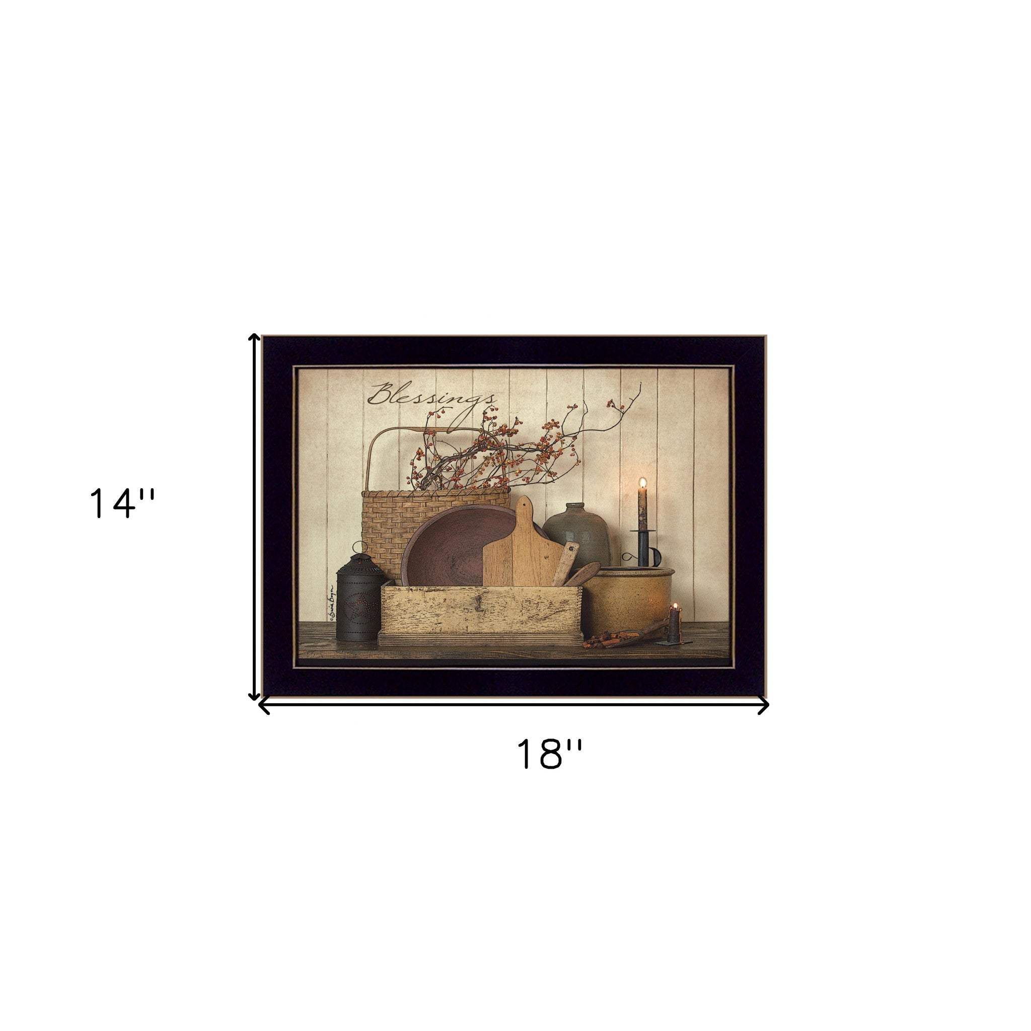 Count your Blessing 3 Black Framed Print Wall Art - Image 8