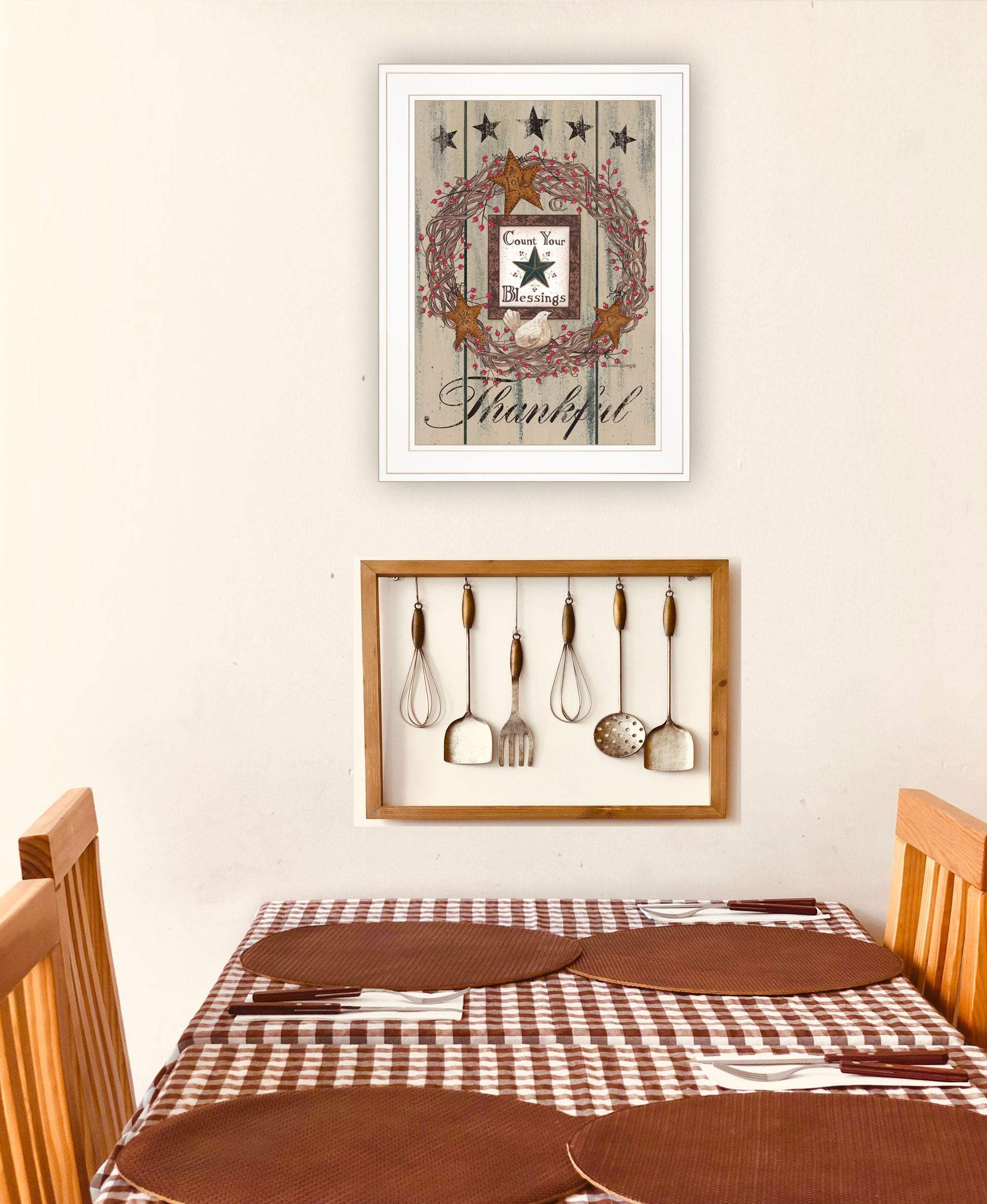 Count your Blessings 1 White Framed Print Wall Art - Image 4