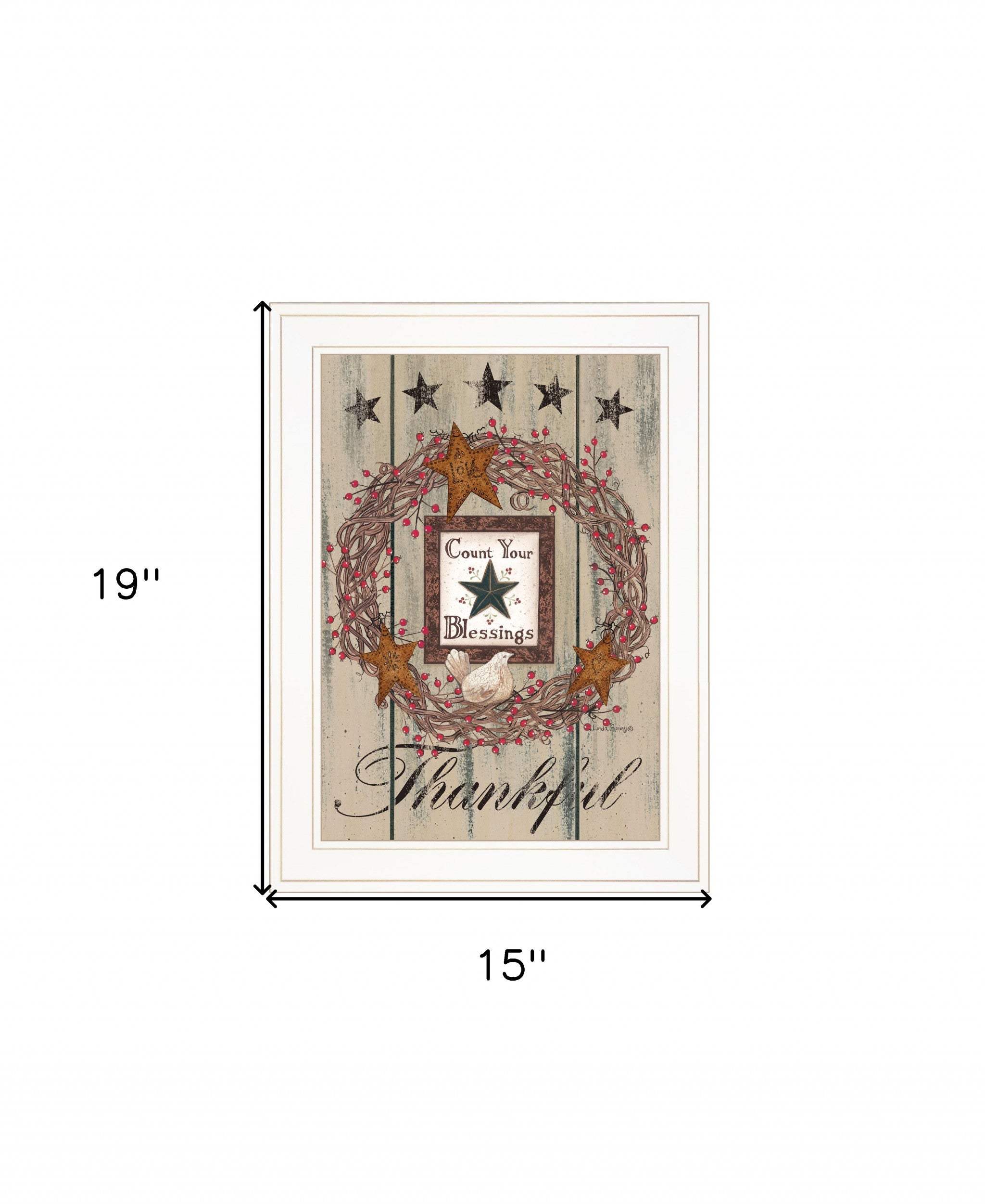 Count your Blessings 1 White Framed Print Wall Art - Image 5