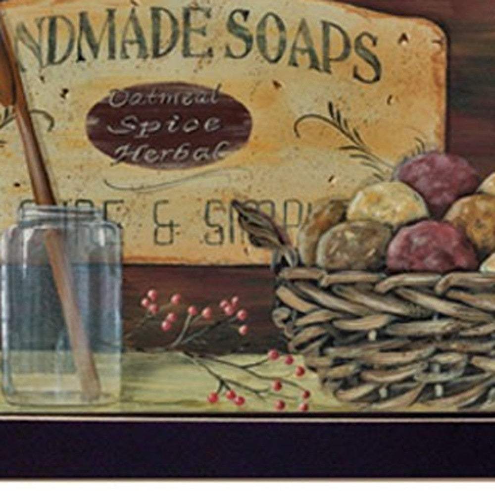Country Bath Shelf 4 Black Framed Print Bathroom Wall Art - Image 4