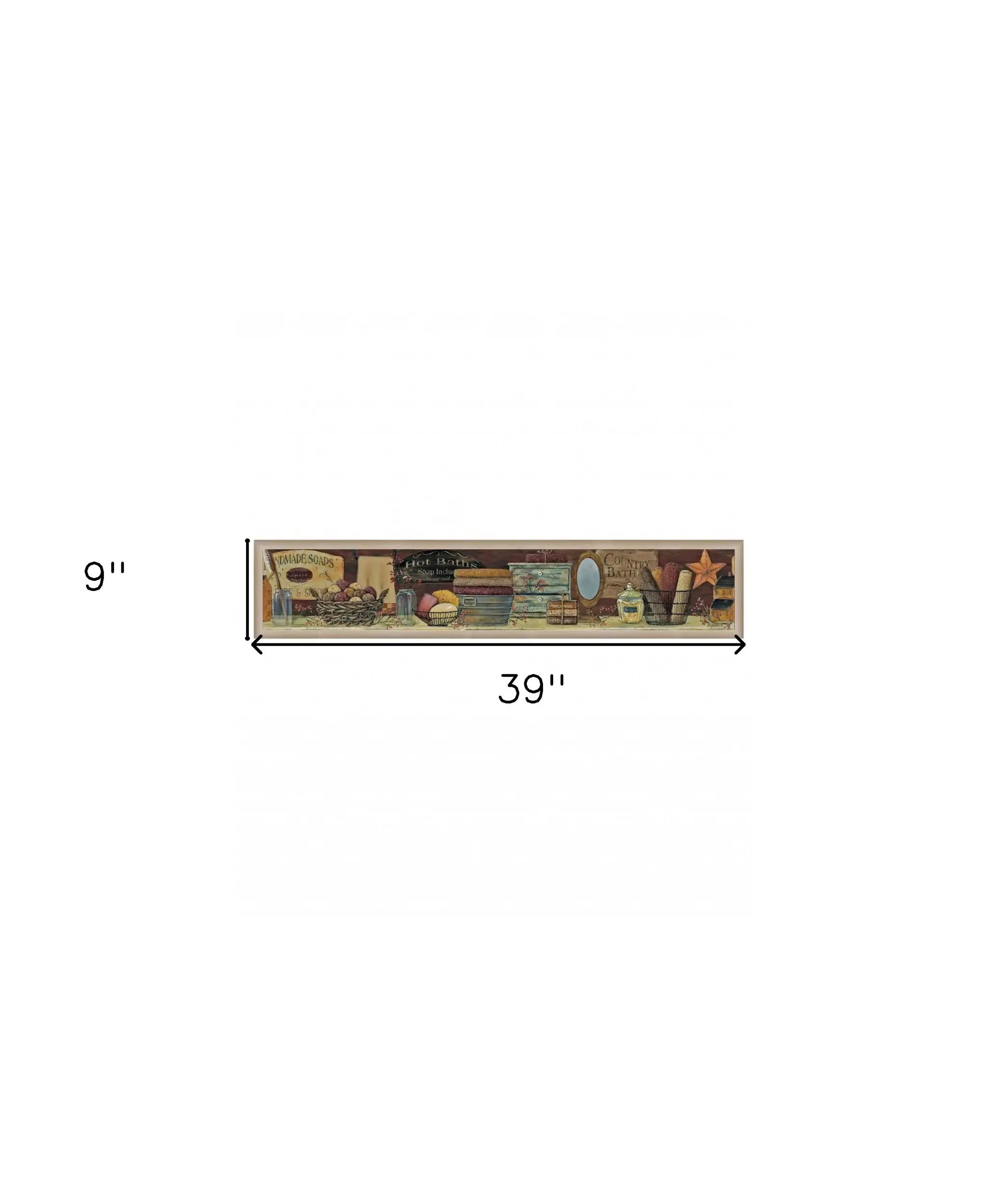 Country Bath Shelf 5 Brown Framed Print Bathroom Wall Art - Image 6