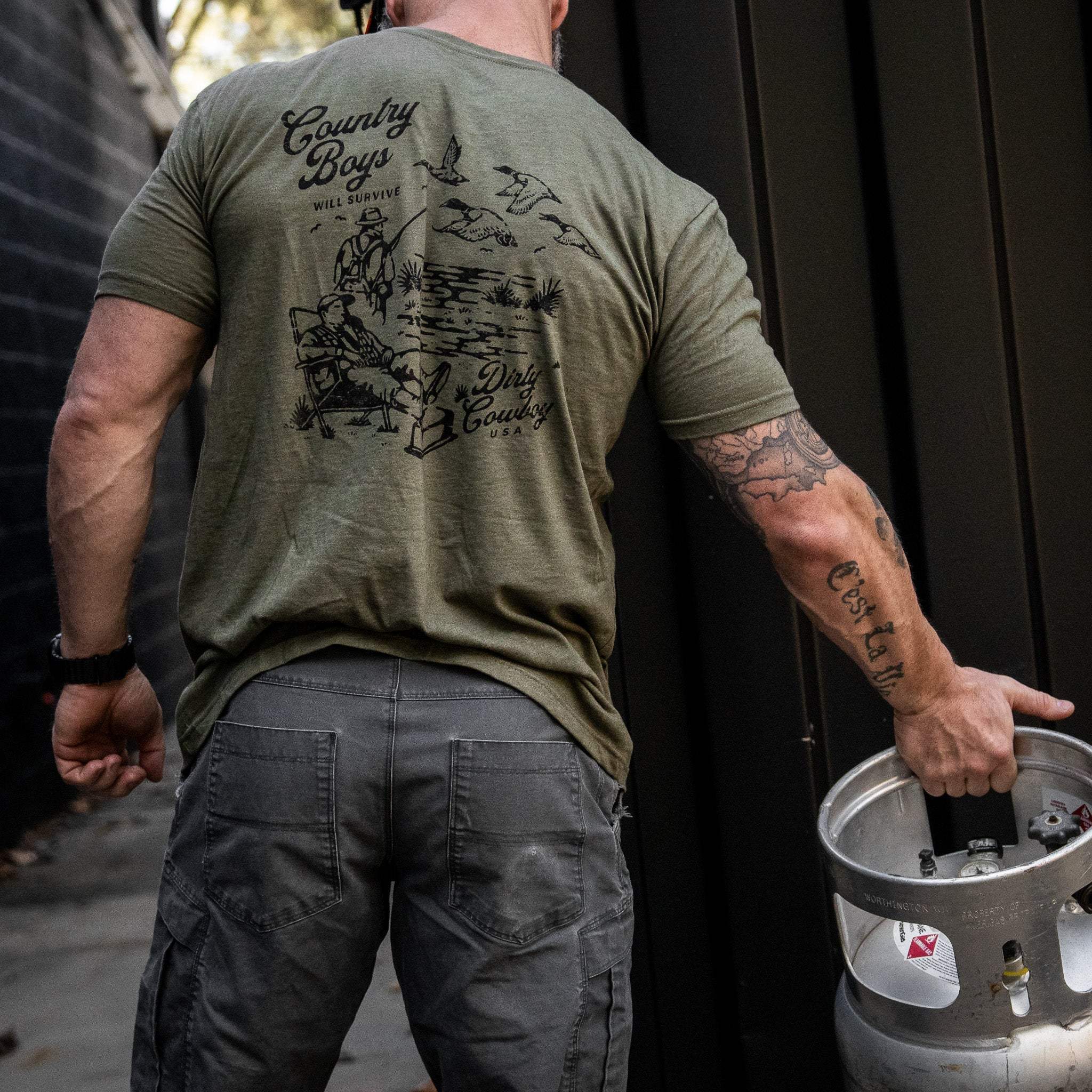 Country Boy's Will Survive Men's T-Shirt - Image 16