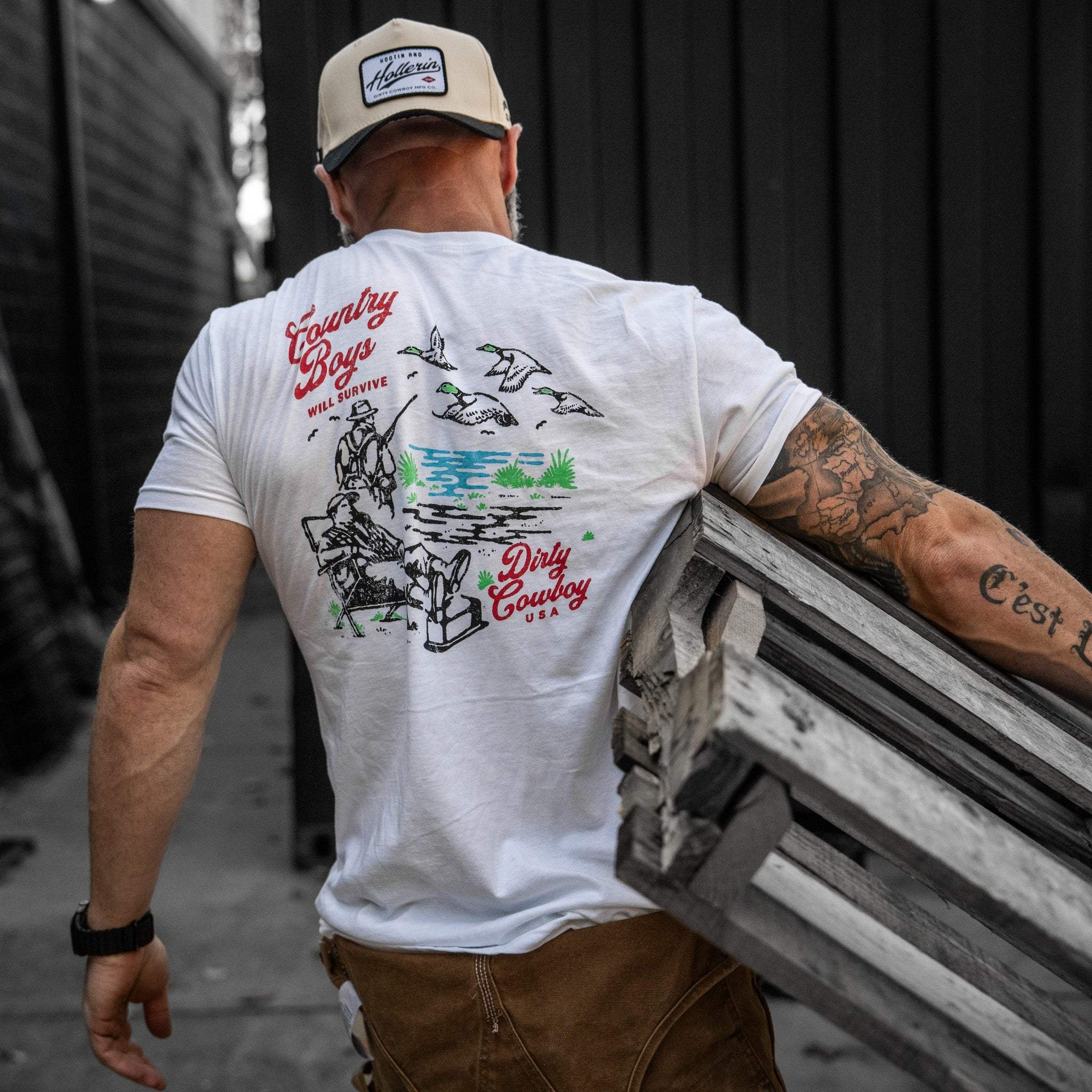 Country Boy's Will Survive Men's T-Shirt - Image 9