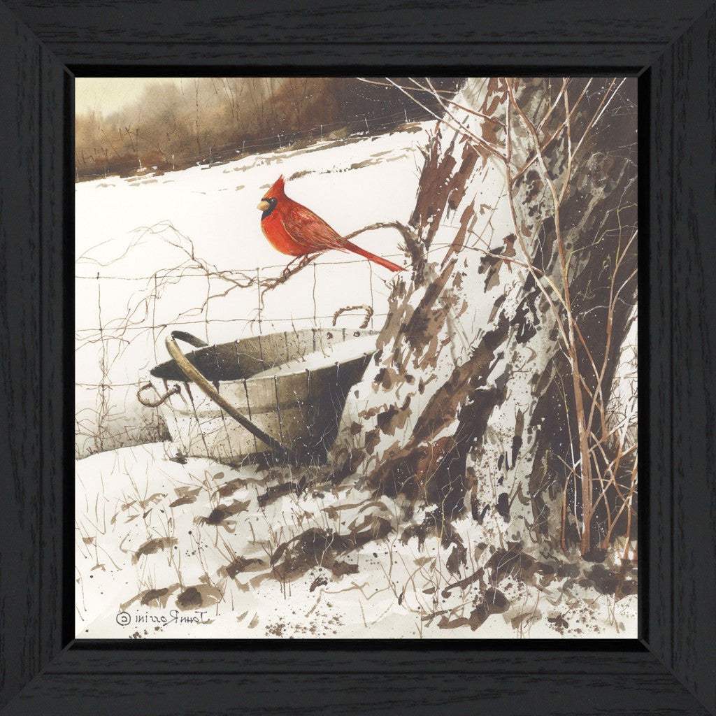 Country Cardinal Black Framed Print Wall Art - Image 5