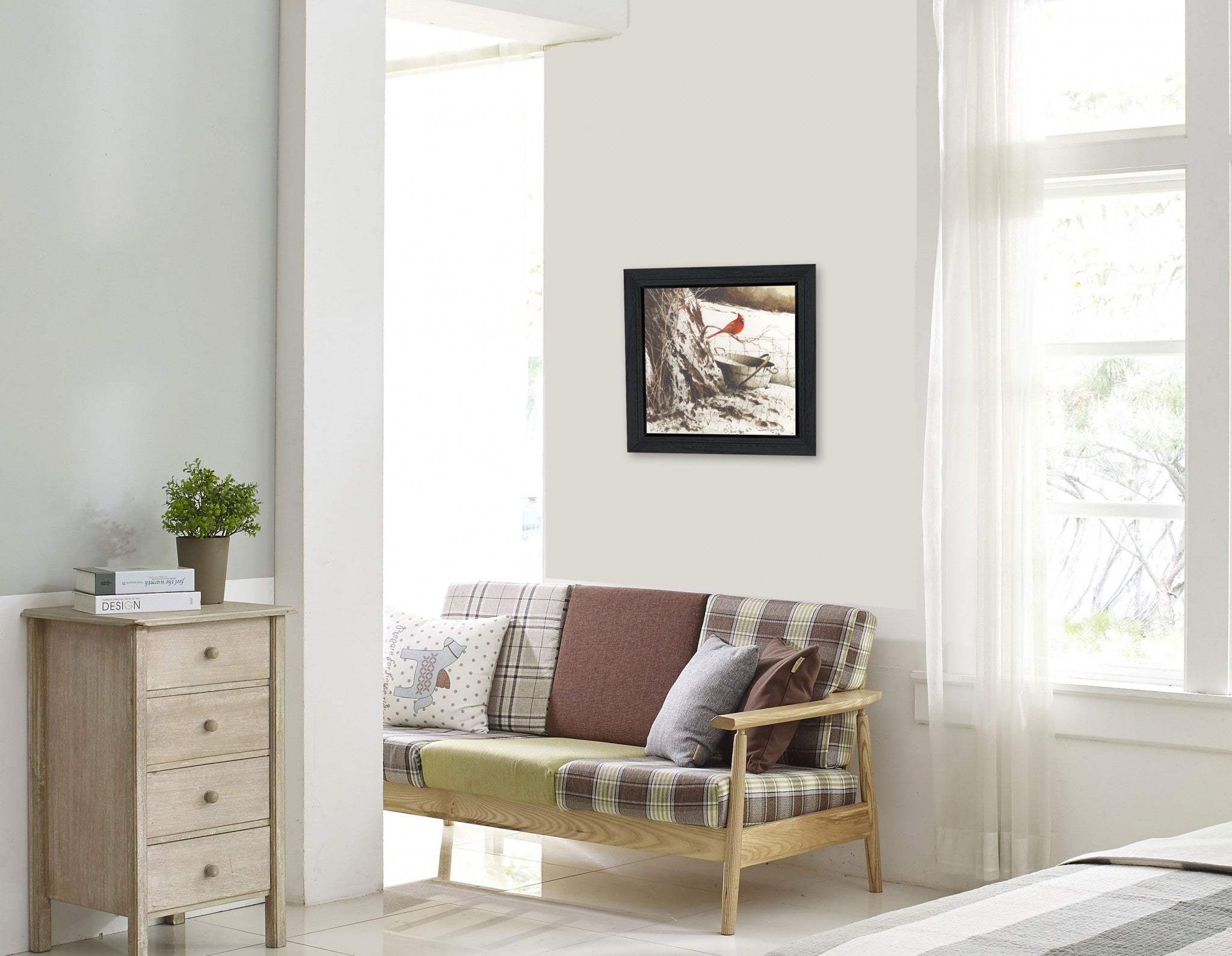 Country Cardinal Black Framed Print Wall Art - Image 7
