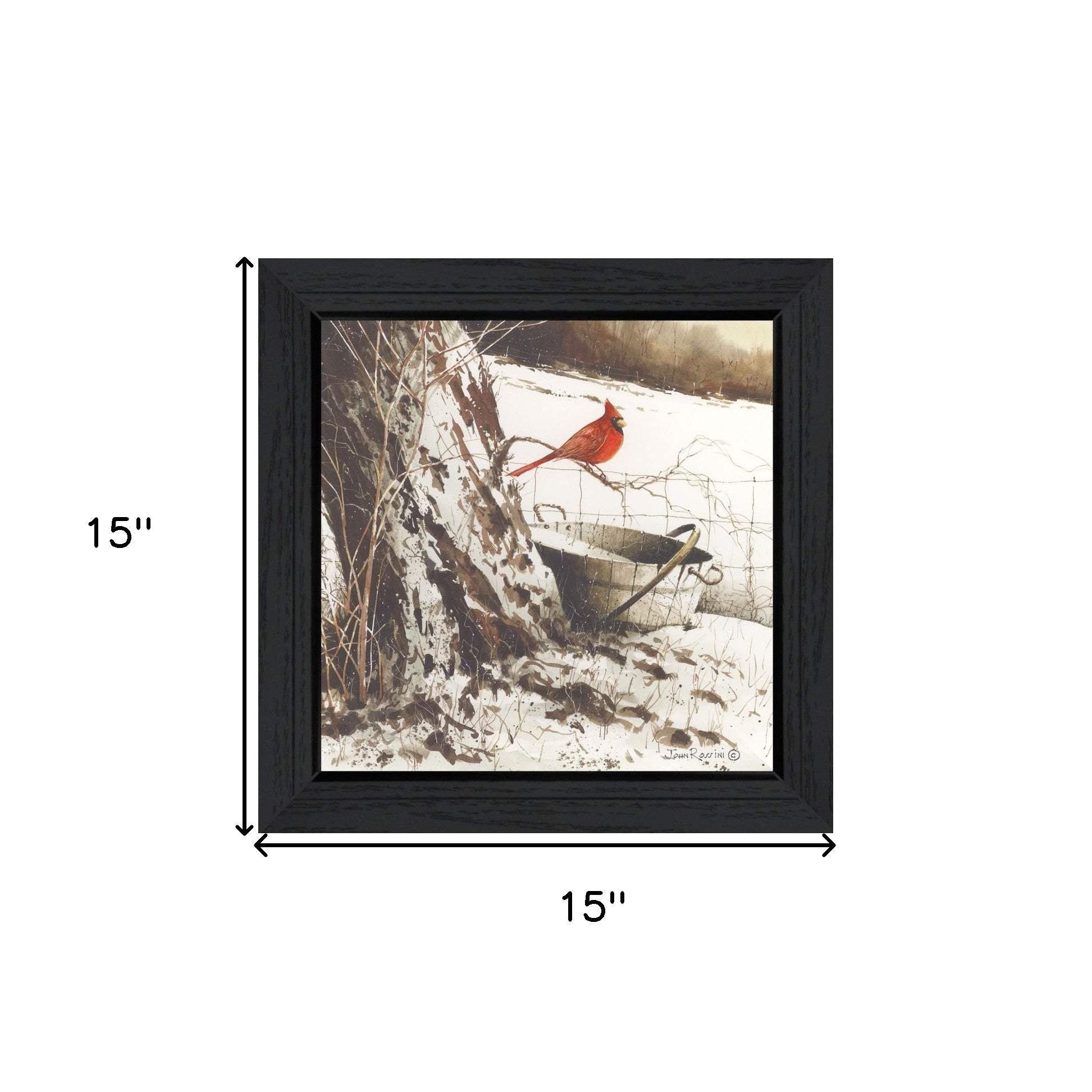 Country Cardinal Black Framed Print Wall Art - Image 8