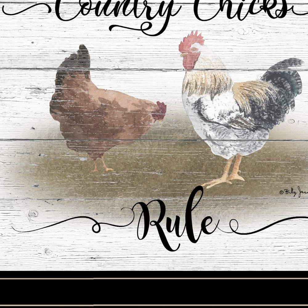 Country Chicks Rule 3 Black Framed Print Wall Art - Image 4