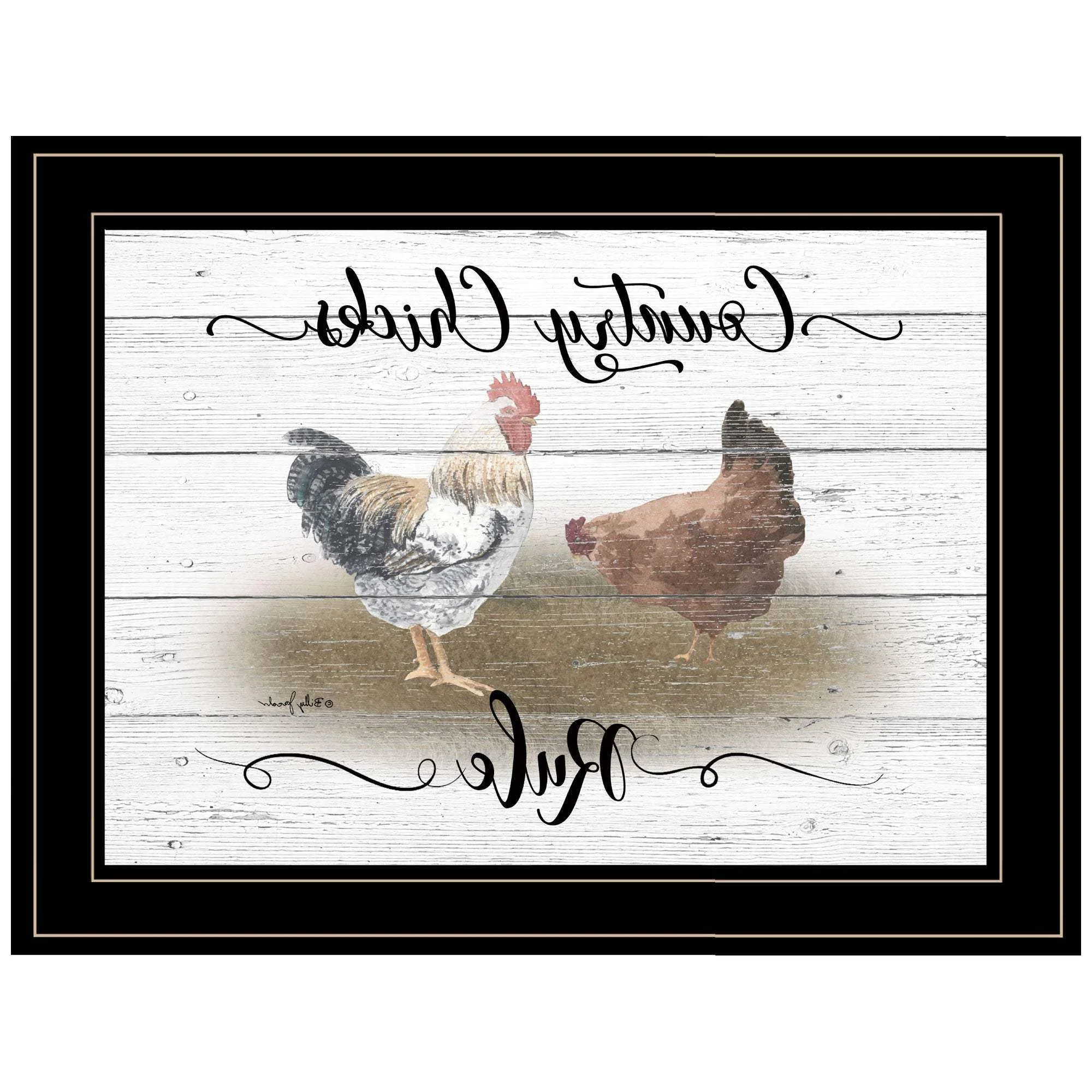 Country Chicks Rule 3 Black Framed Print Wall Art - Image 5