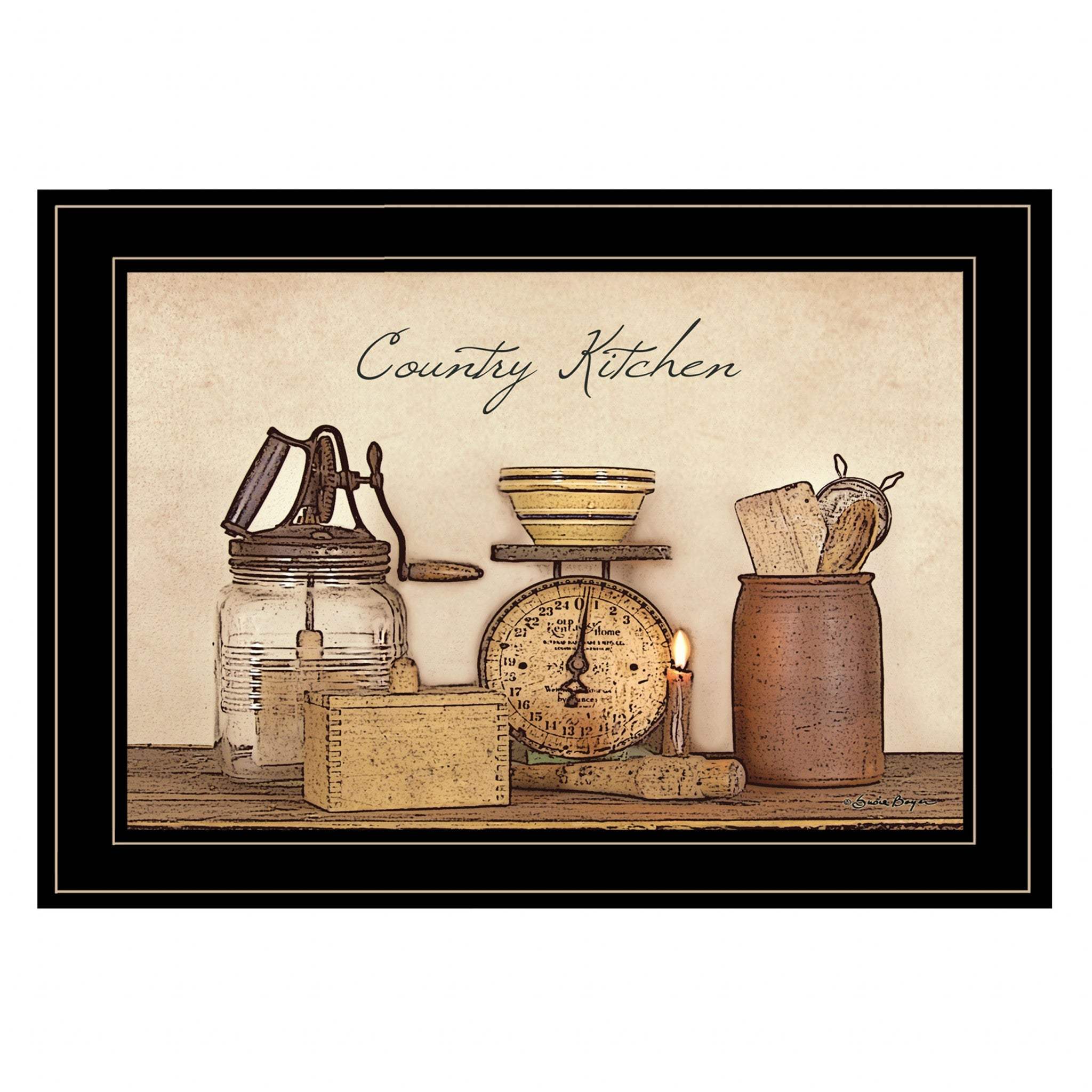 Country Kitchen 10 Black Framed Print Kitchen Wall Art - Image 2