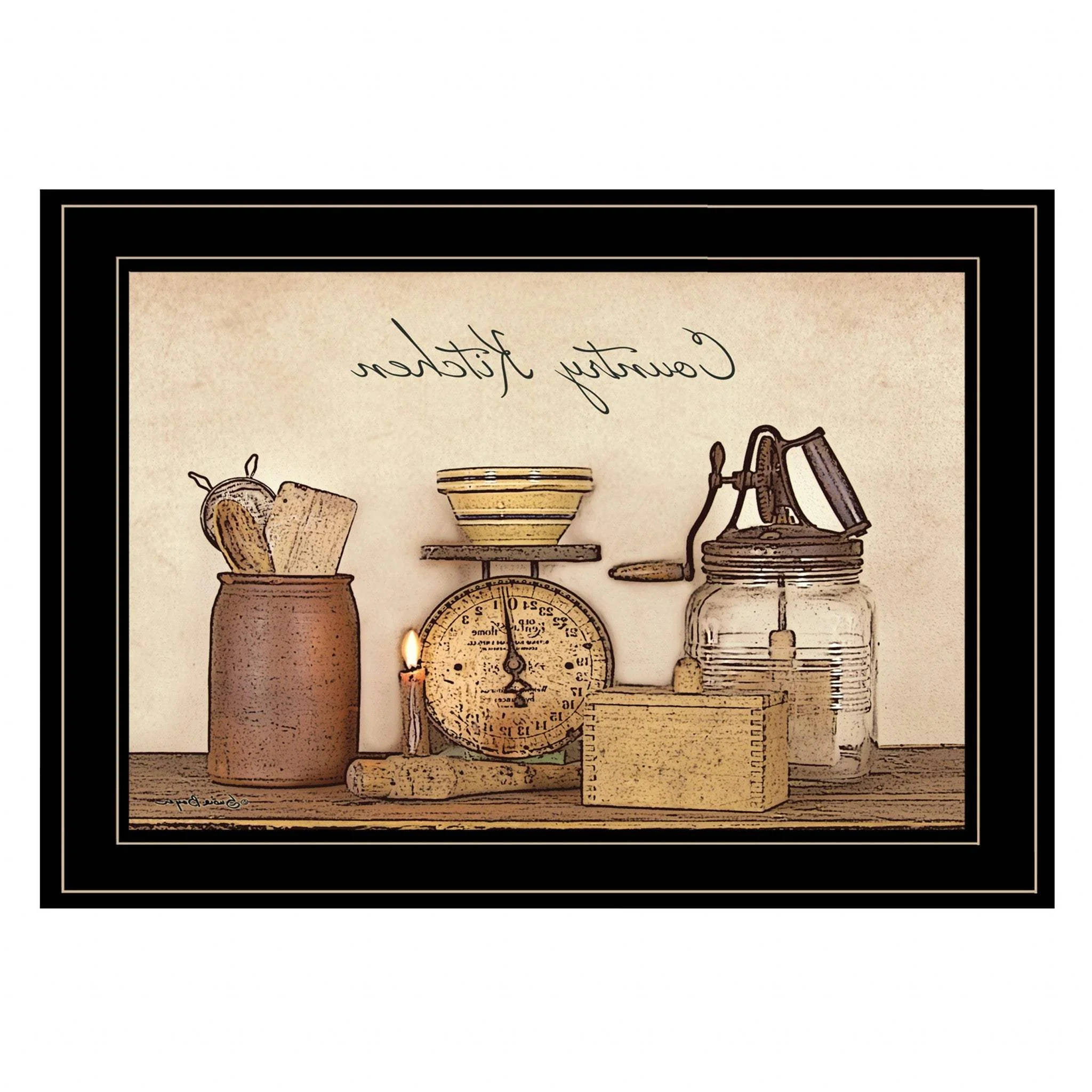 Country Kitchen 10 Black Framed Print Kitchen Wall Art - Image 4