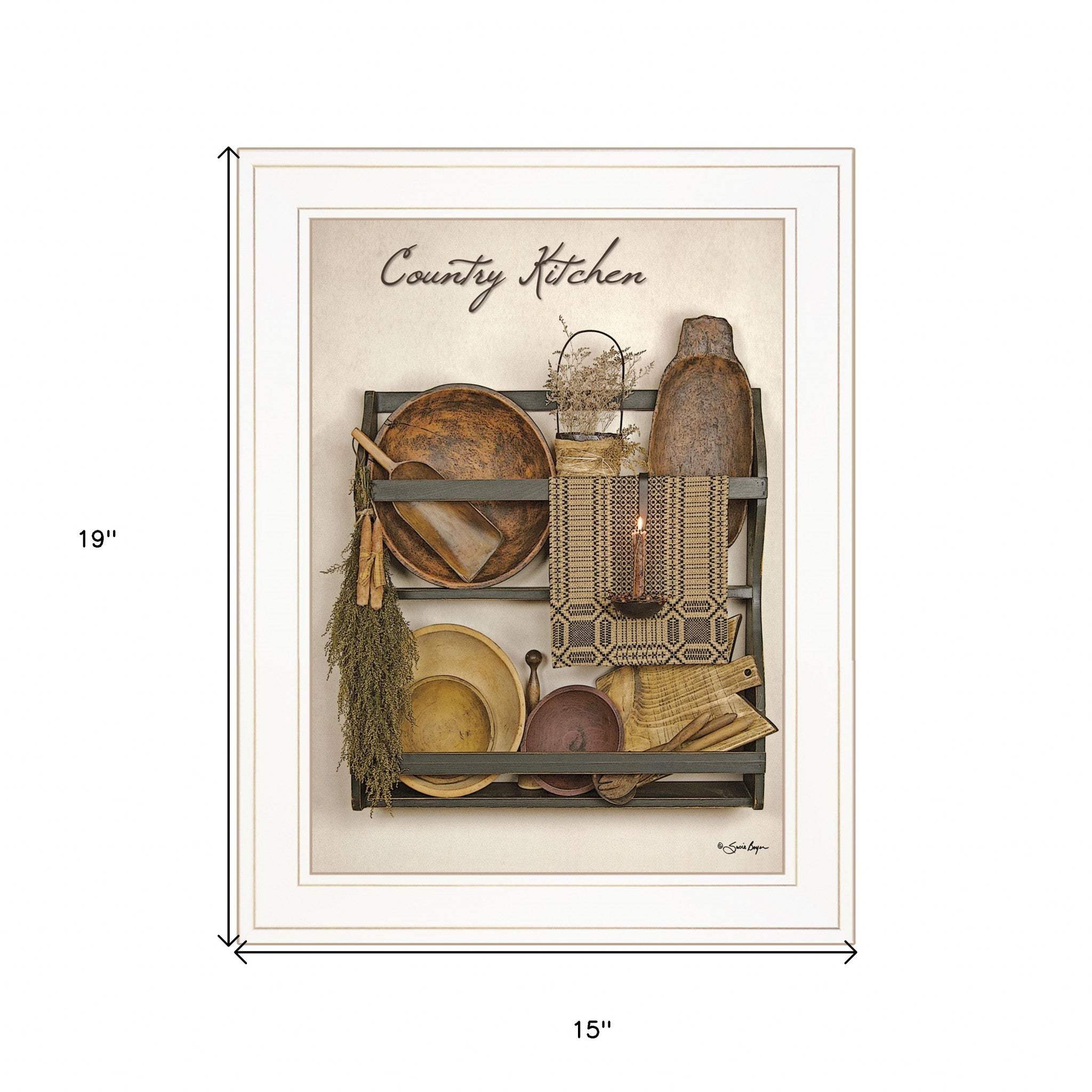 Country Kitchen 12 White Framed Print Kitchen Wall Art - Image 5