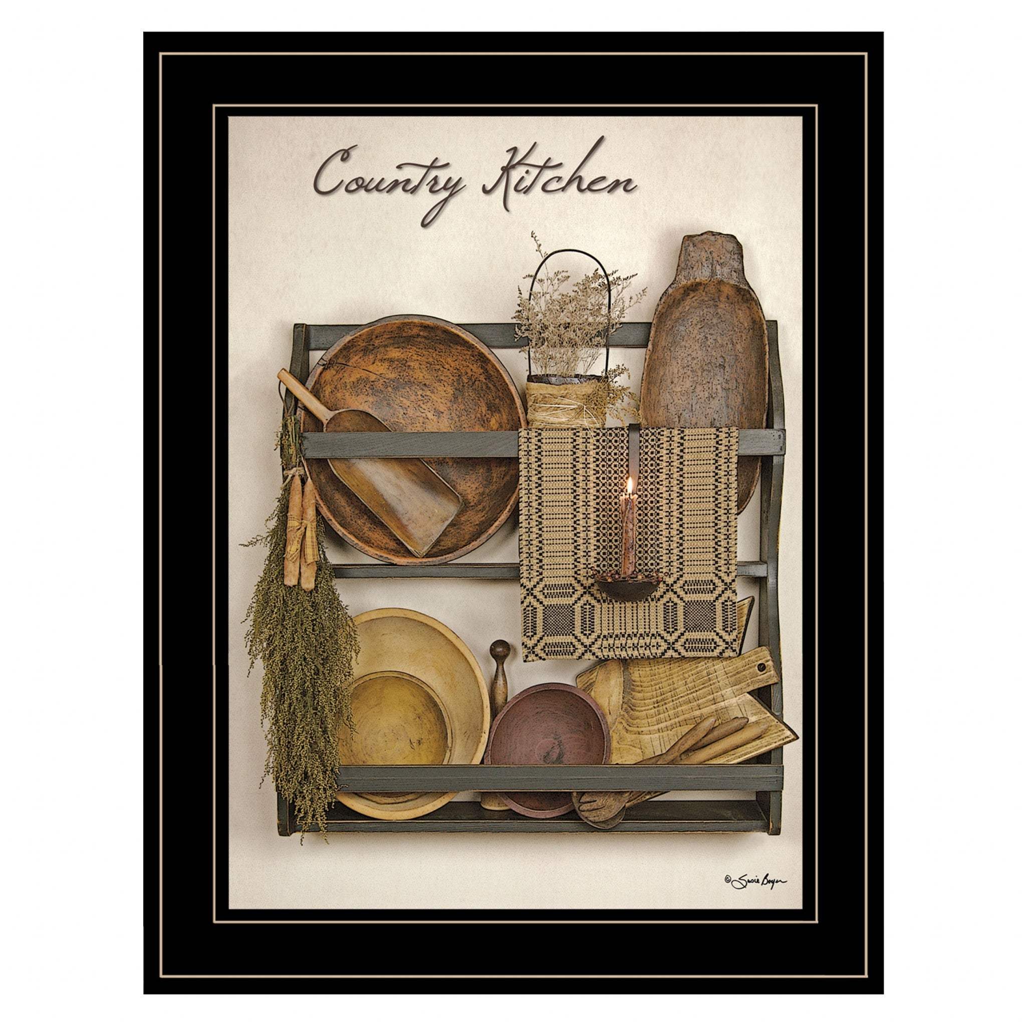 Country Kitchen 13 Black Framed Print Kitchen Wall Art - Image 2