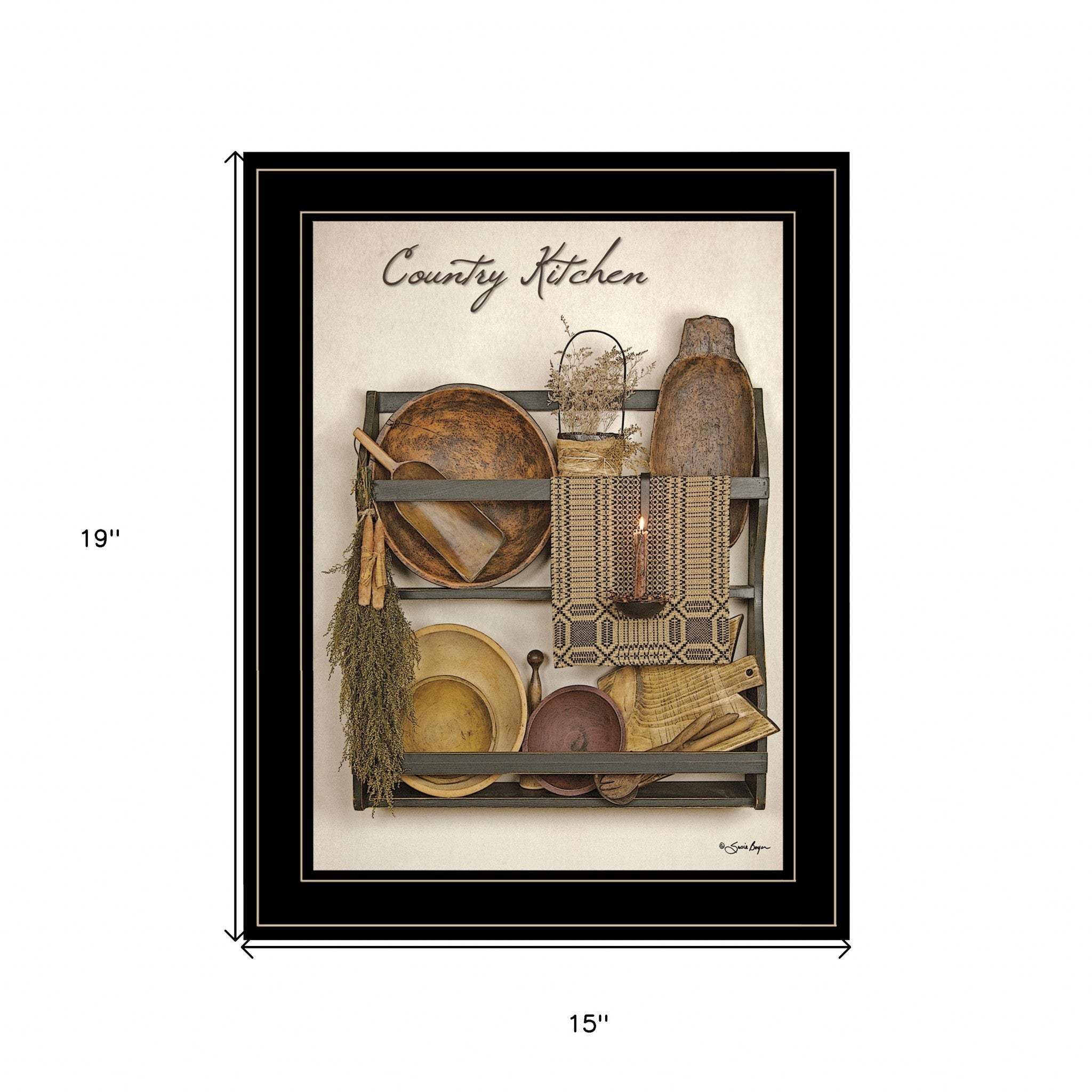 Country Kitchen 13 Black Framed Print Kitchen Wall Art - Image 5