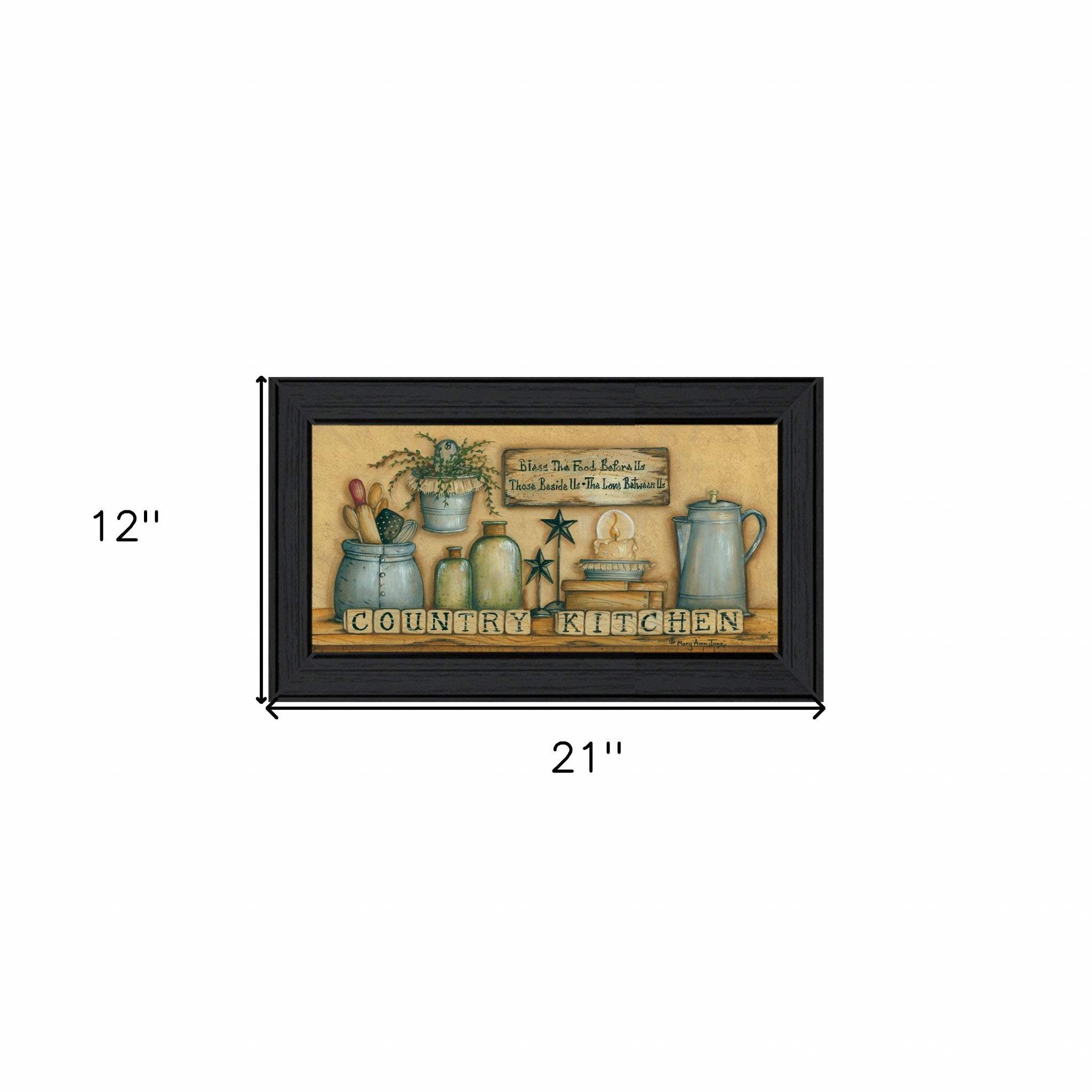 Country Kitchen 6 Black Framed Print Kitchen Wall Art - Image 4