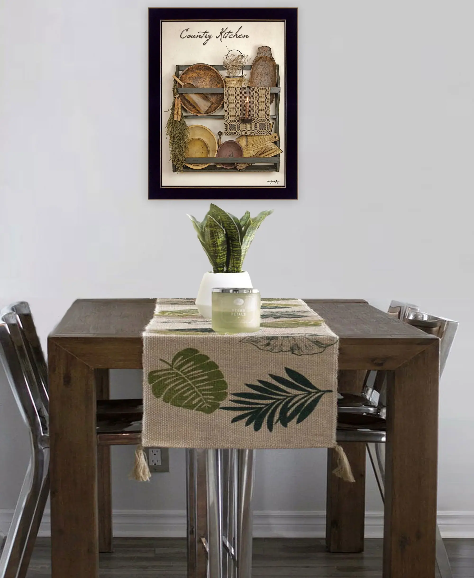 Country Kitchen 8 Black Framed Print Kitchen Wall Art - Image 4