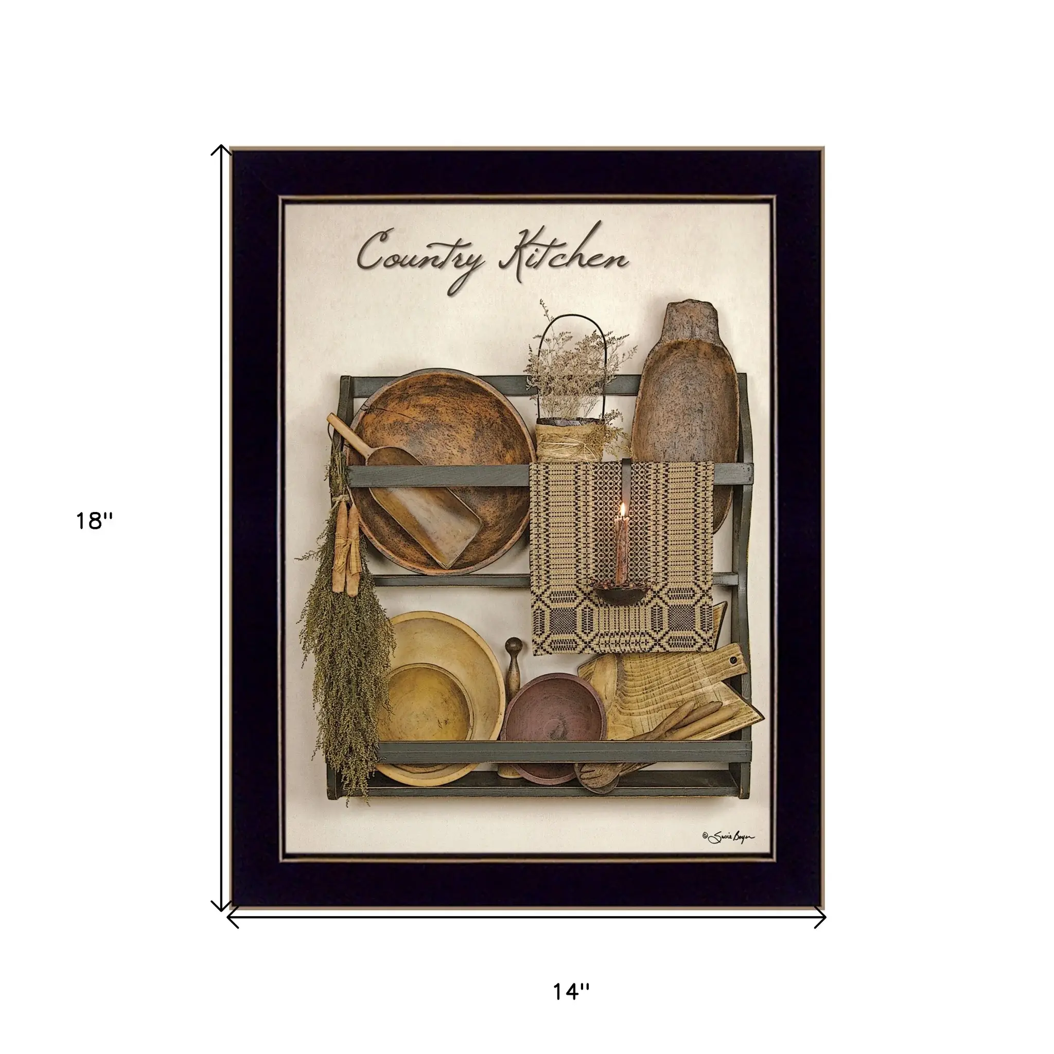 Country Kitchen 8 Black Framed Print Kitchen Wall Art - Image 5