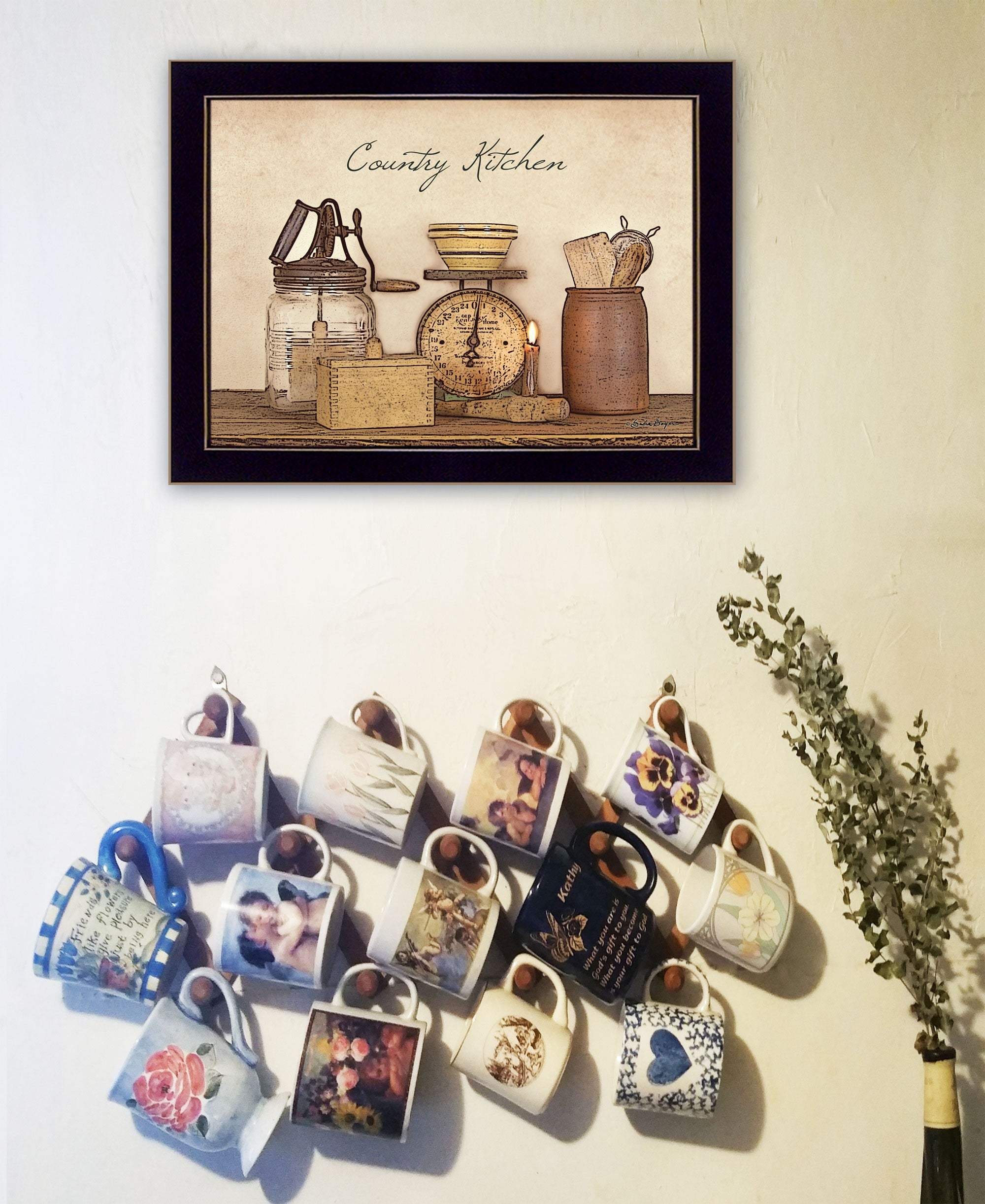 Country Kitchen Black Framed Print Kitchen Wall Art - Image 5