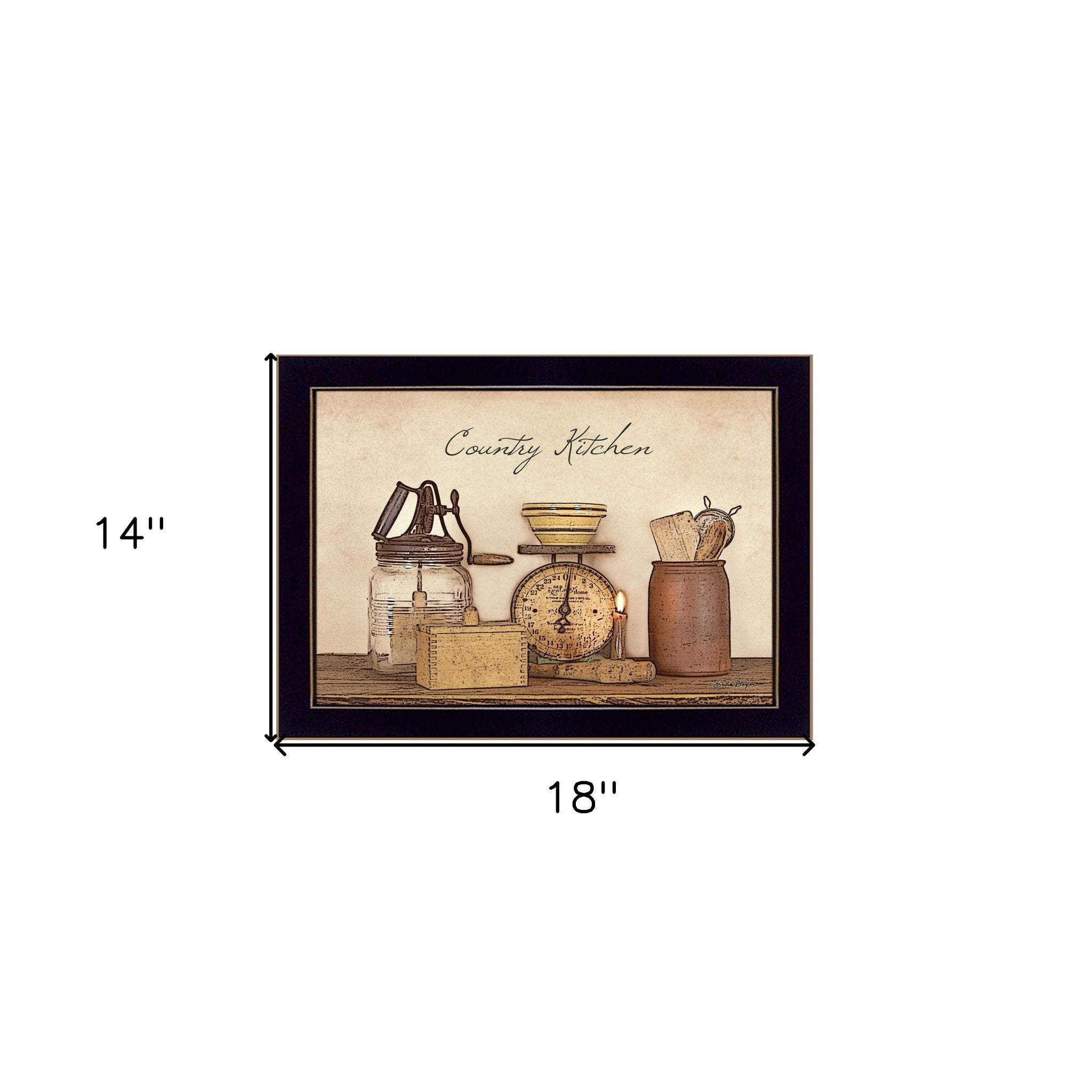 Country Kitchen Black Framed Print Kitchen Wall Art - Image 6