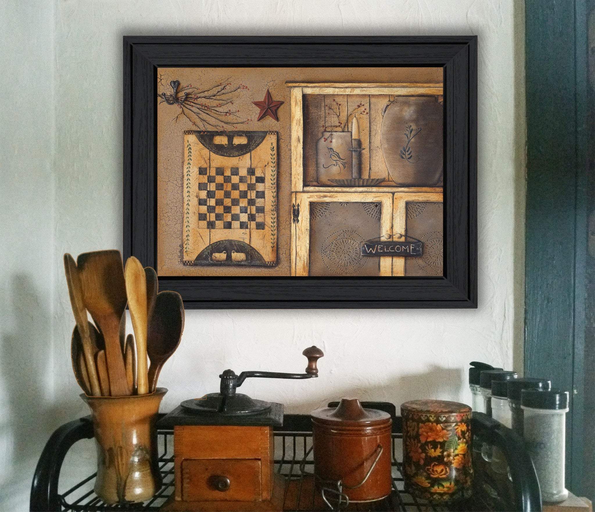 Country Treasures Black Framed Print Wall Art - Image 6