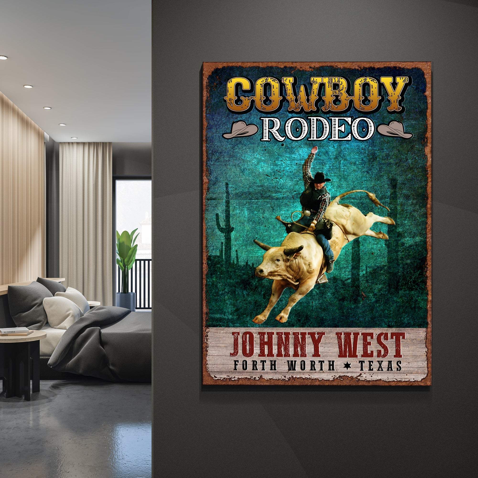 Cowboy Rodeo Show Sign - Image 3