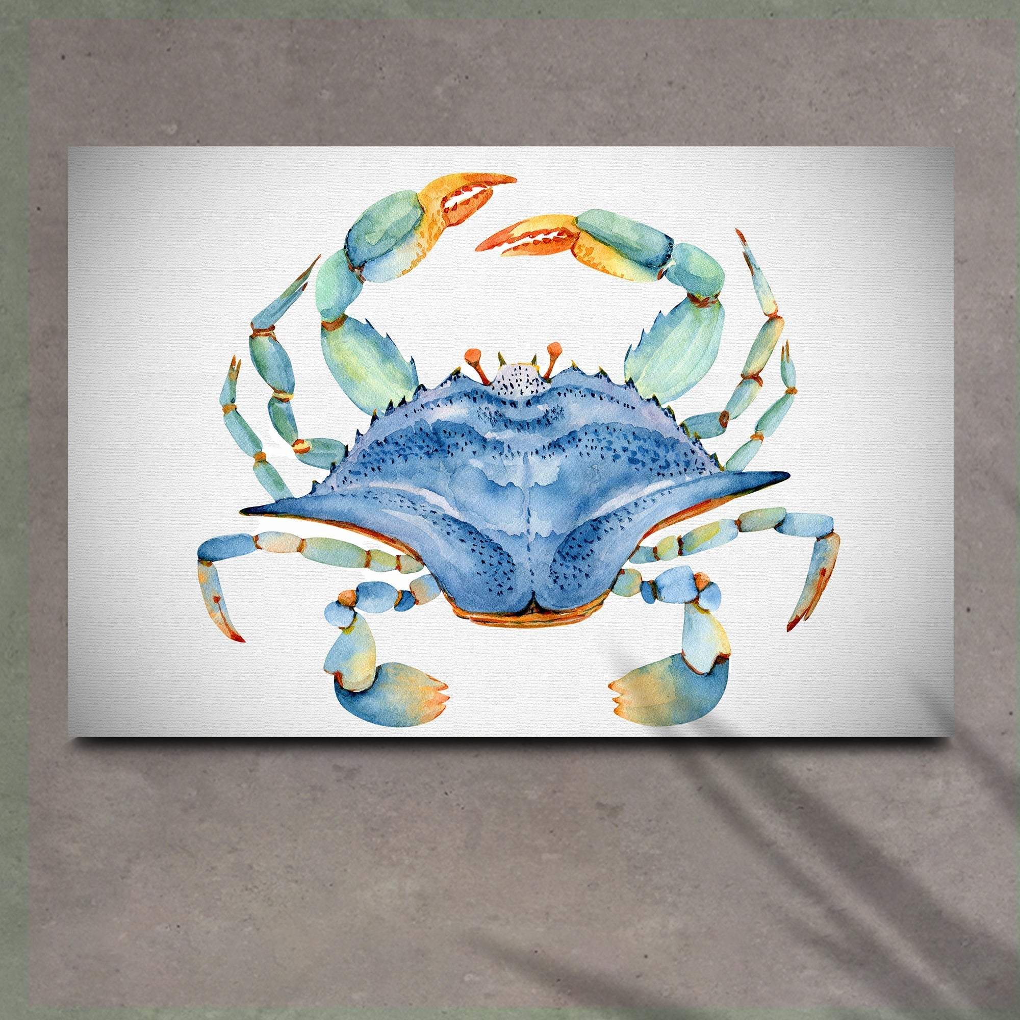 Crab Watercolor Canvas Wall Art IV - Image 2