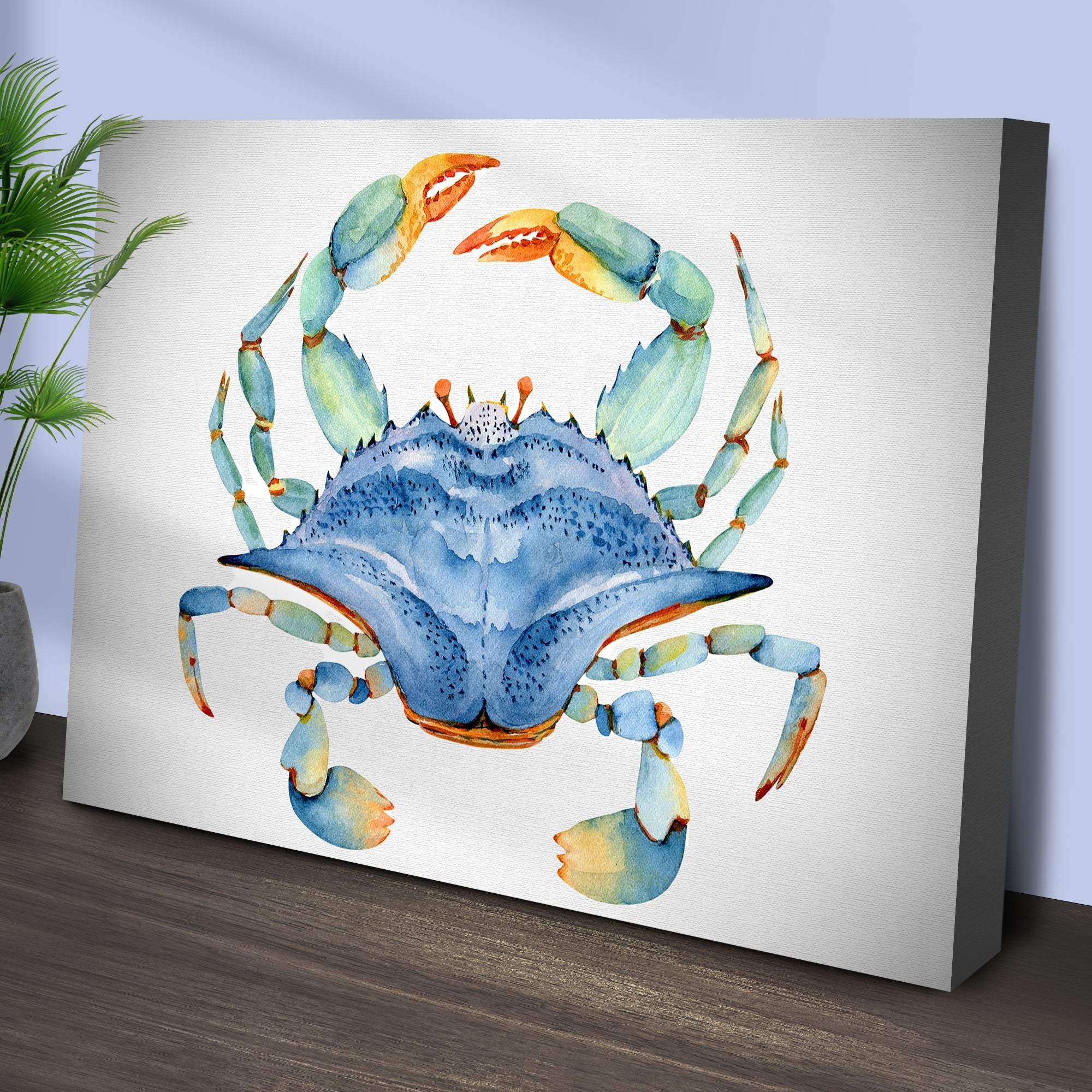 Crab Watercolor Canvas Wall Art IV - Image 3