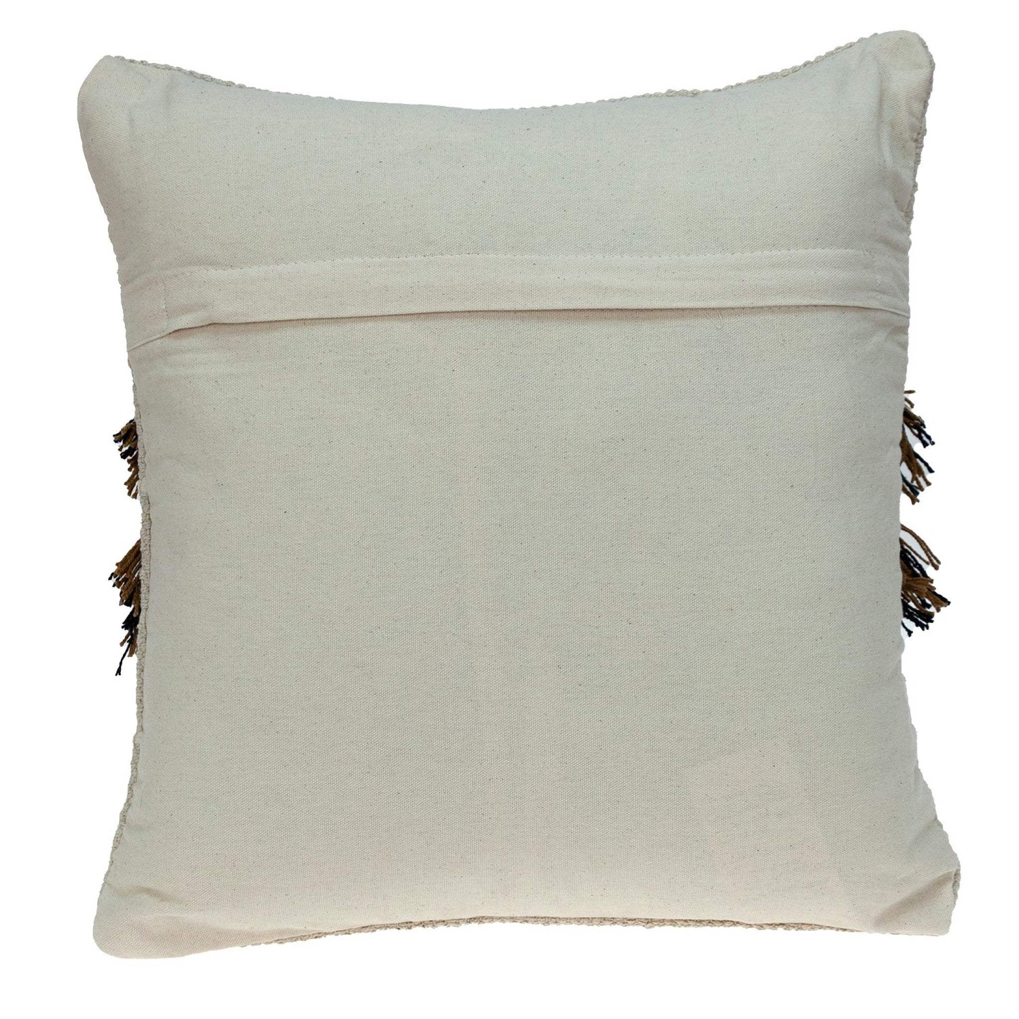 Creamy Beige Textured Throw Pillow - Image 3