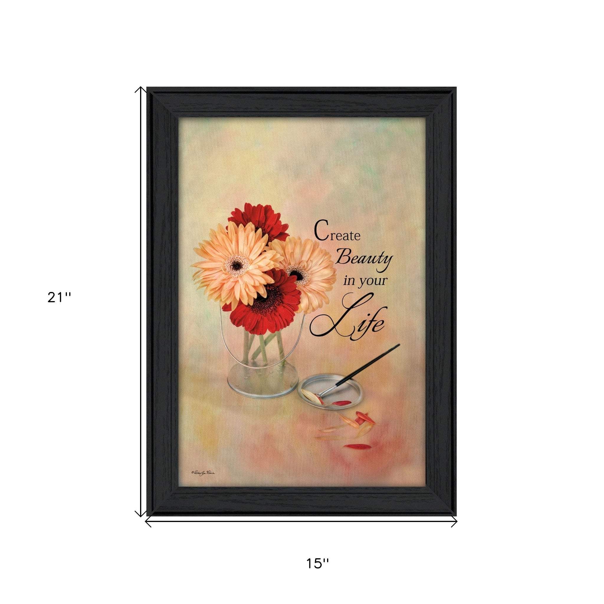 Create Beauty in Your Life Black Framed Print Wall Art - Image 6