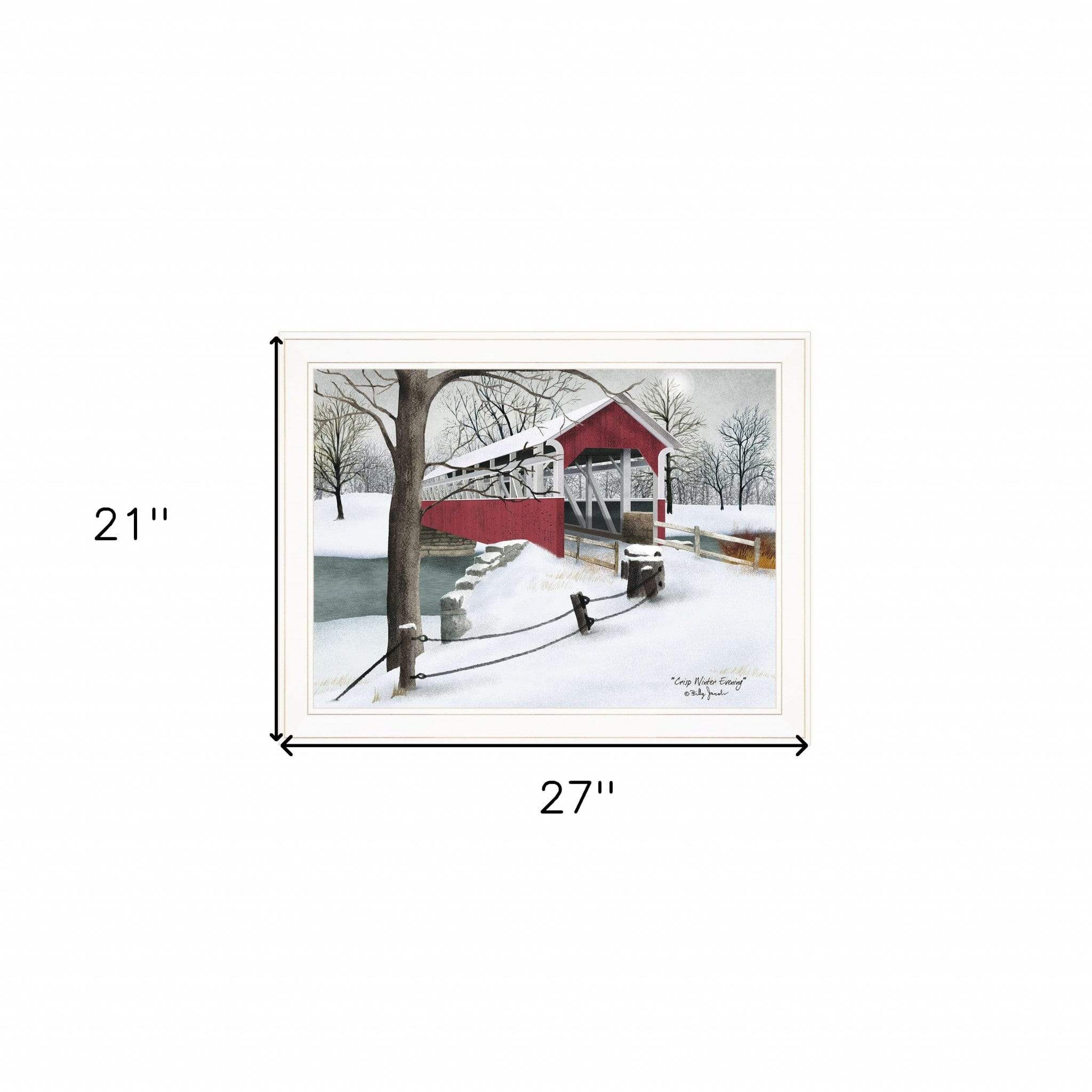 Crisp Winter Evening 3 White Framed Print Wall Art - Image 5
