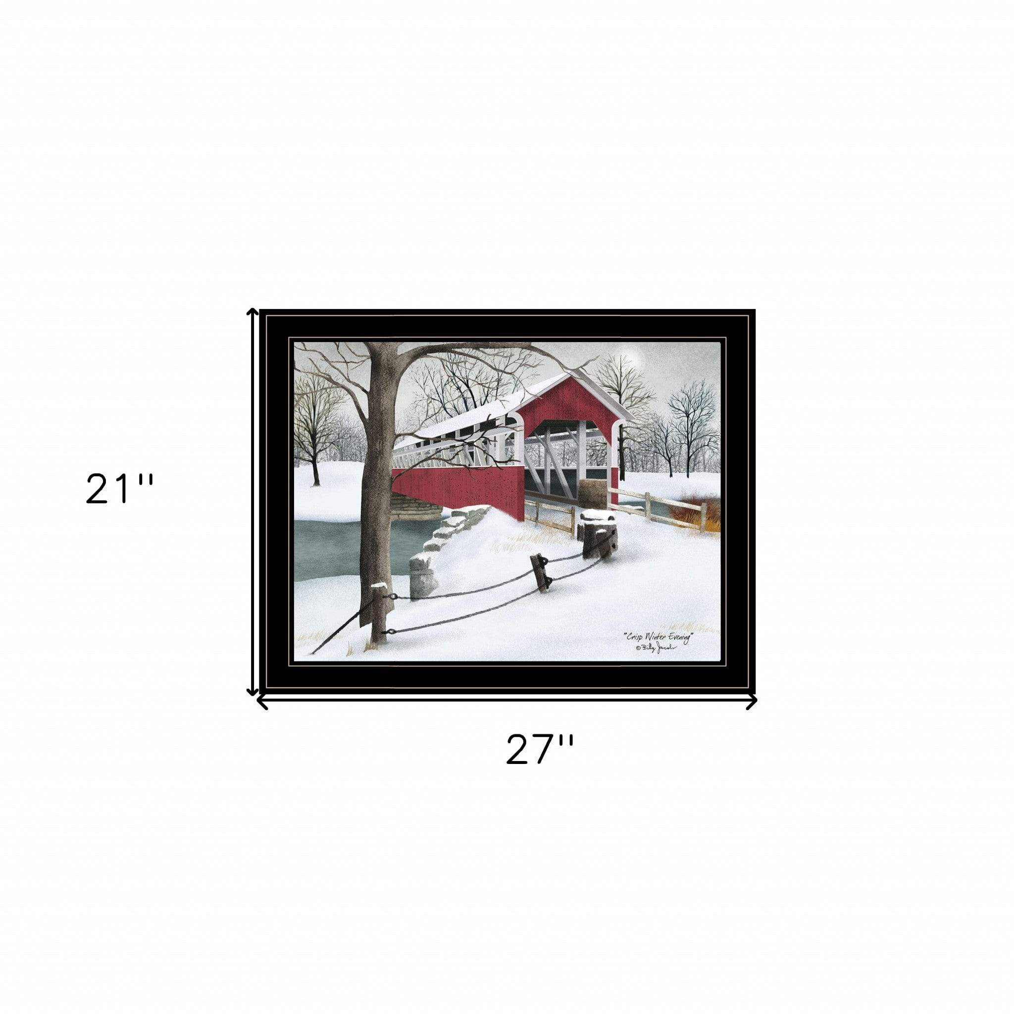 Crisp Winter Evening 4 Black Framed Print Wall Art - Image 5