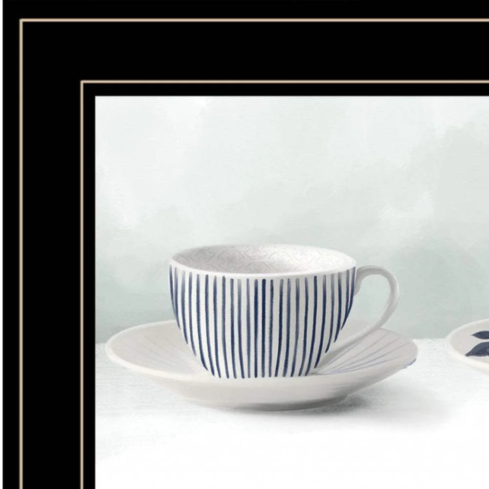 Cups and Saucers 3 Black Framed Print Wall Art - Image 4