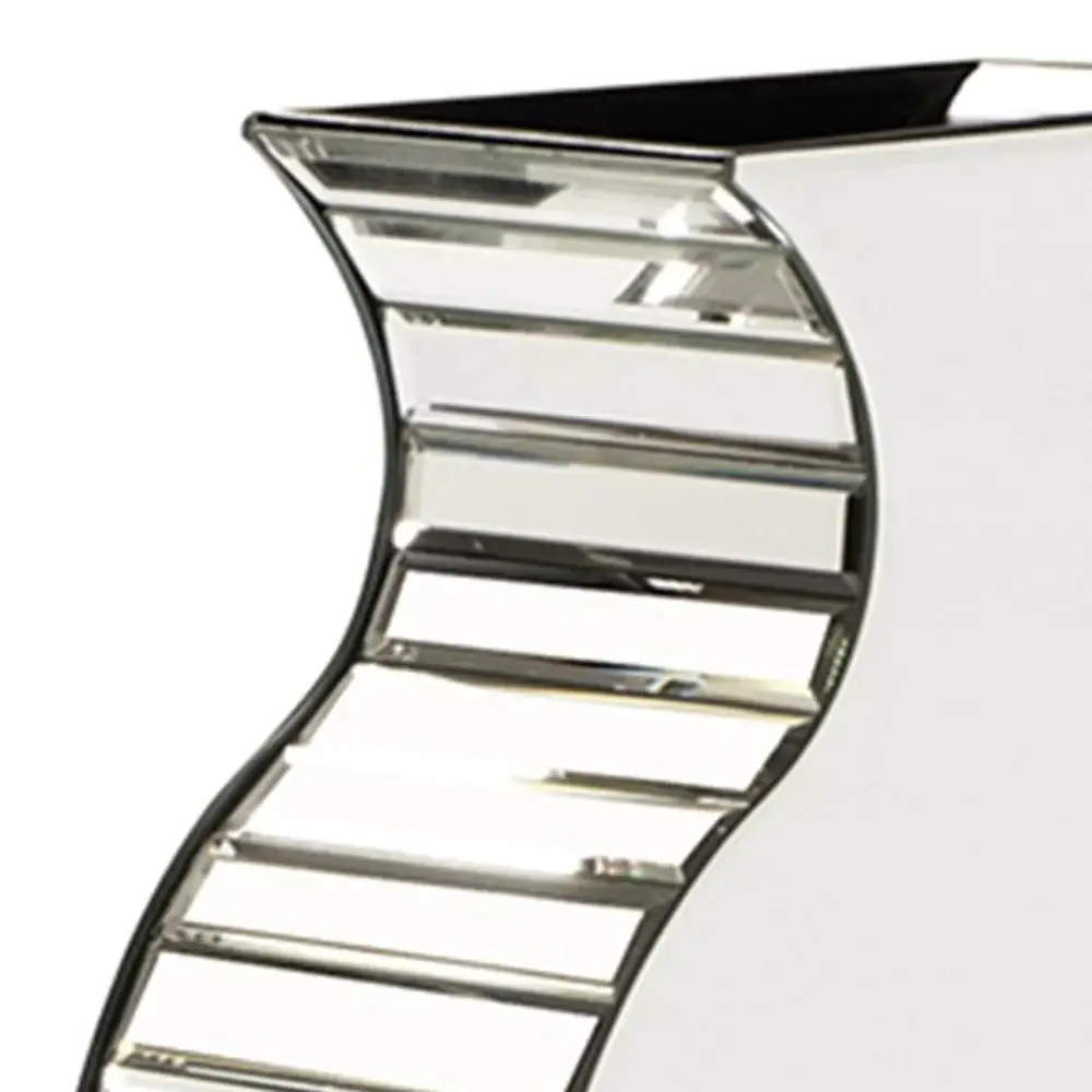 Curvy Art Deco Style Mirrored Vase - Image 6