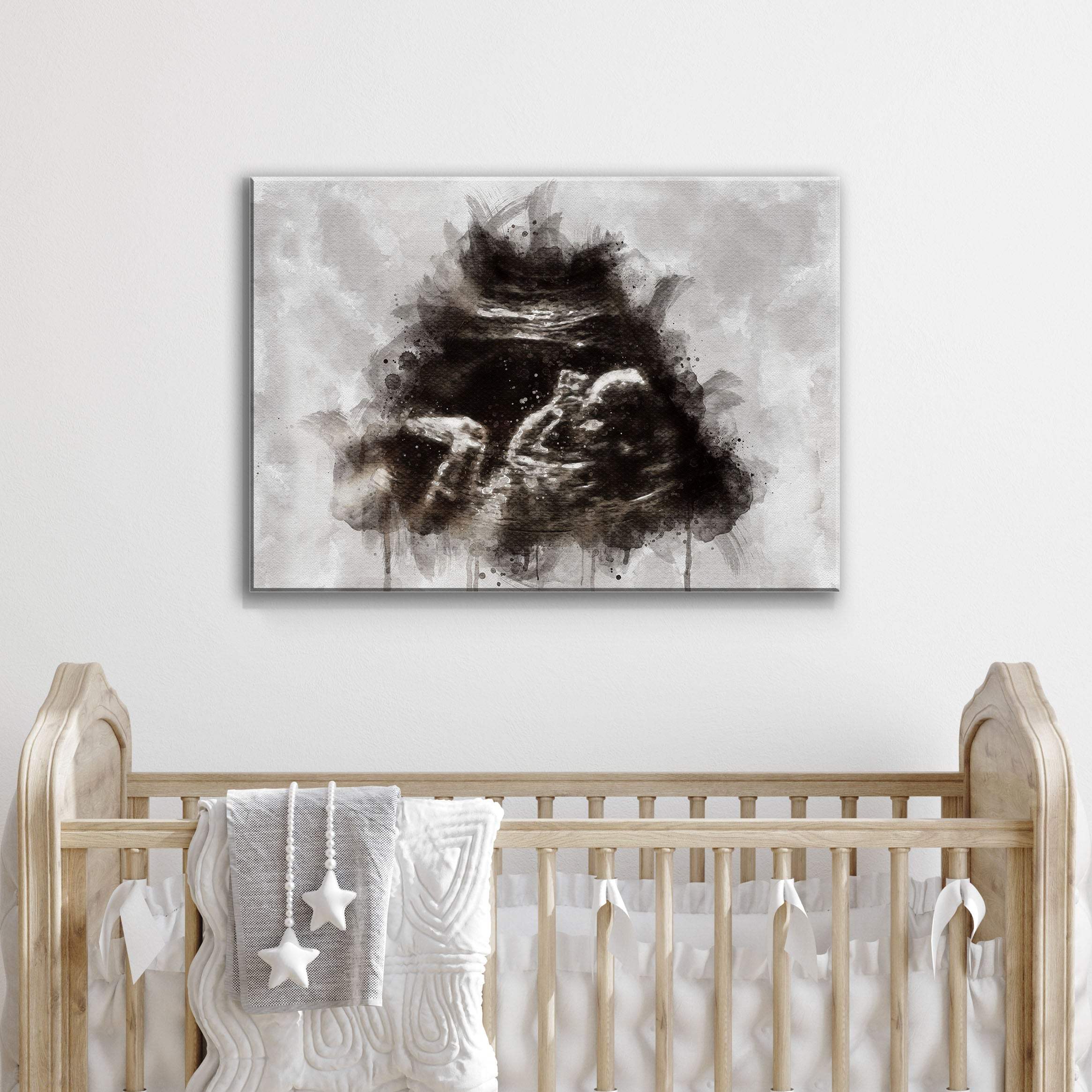 Custom Baby Ultrasound Watercolor Portrait - Image 3
