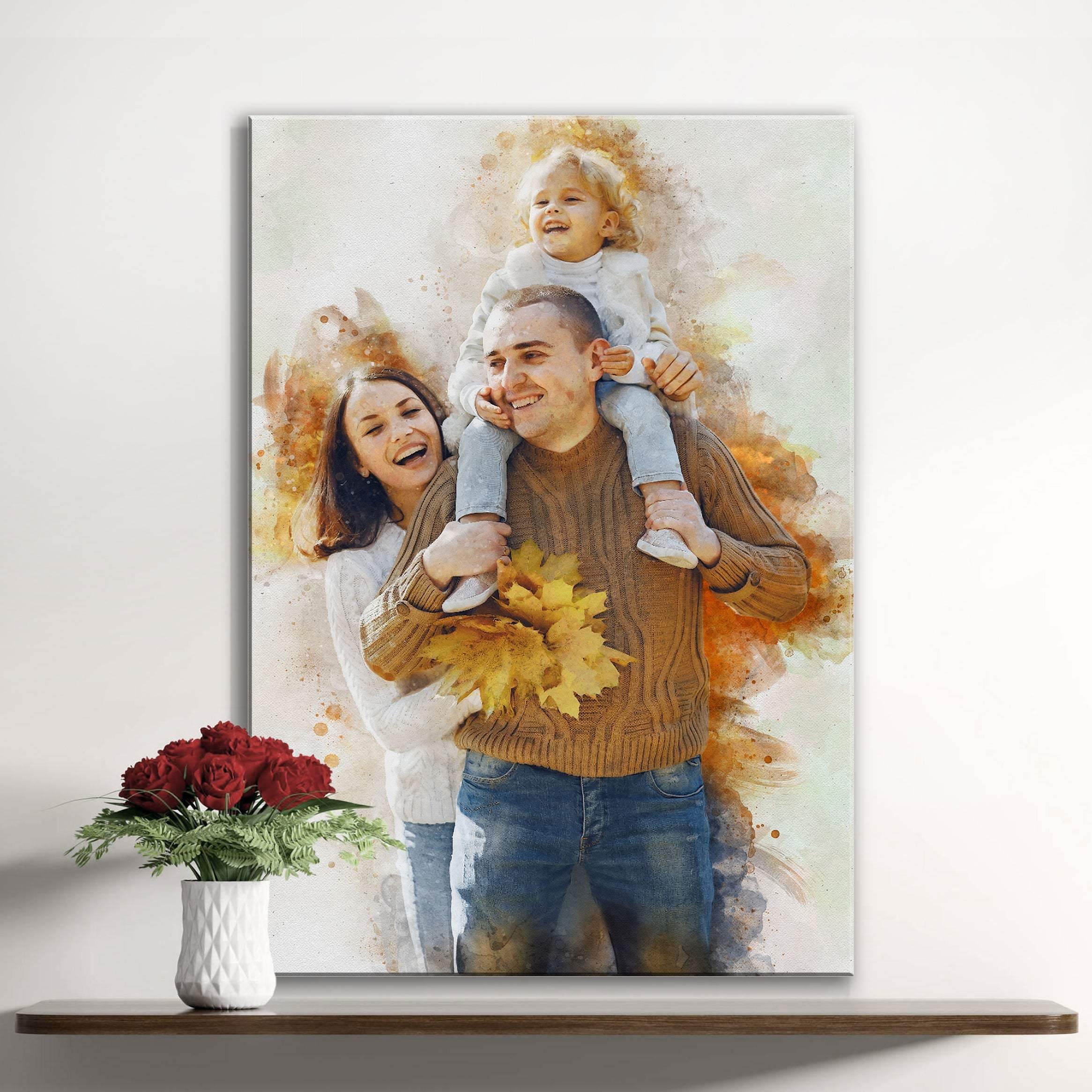 Custom Family Watercolor Portrait - Image 2