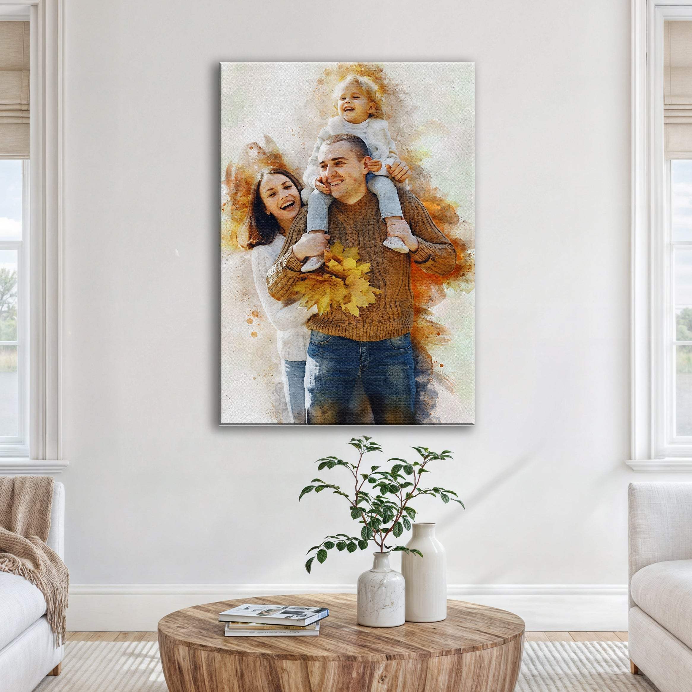 Custom Family Watercolor Portrait - Image 3