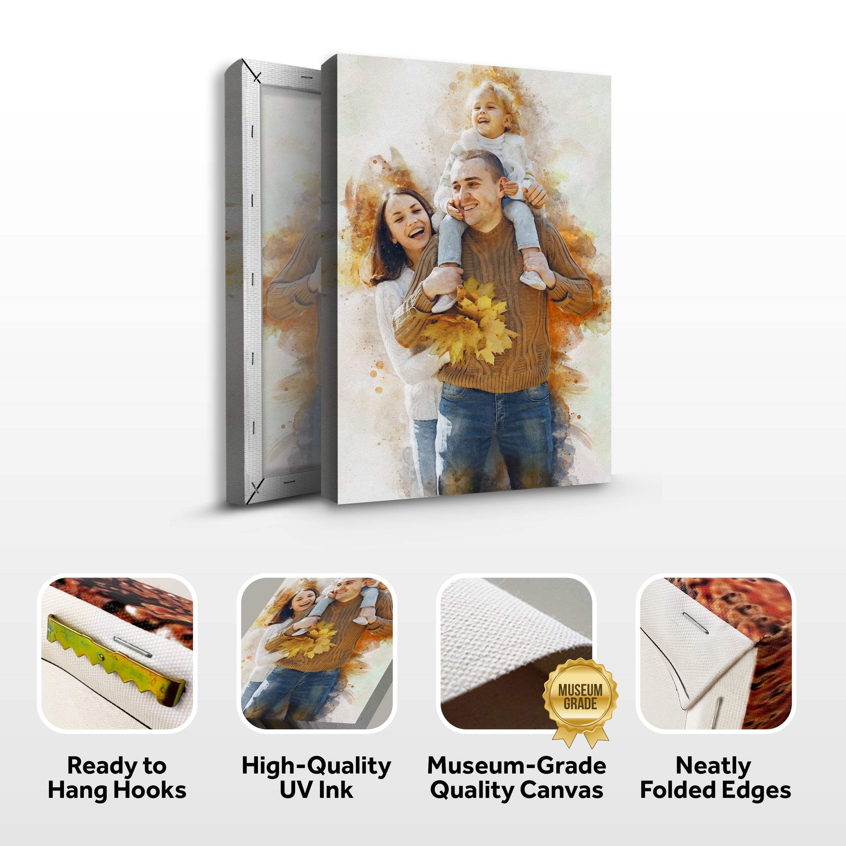 Custom Family Watercolor Portrait - Image 6