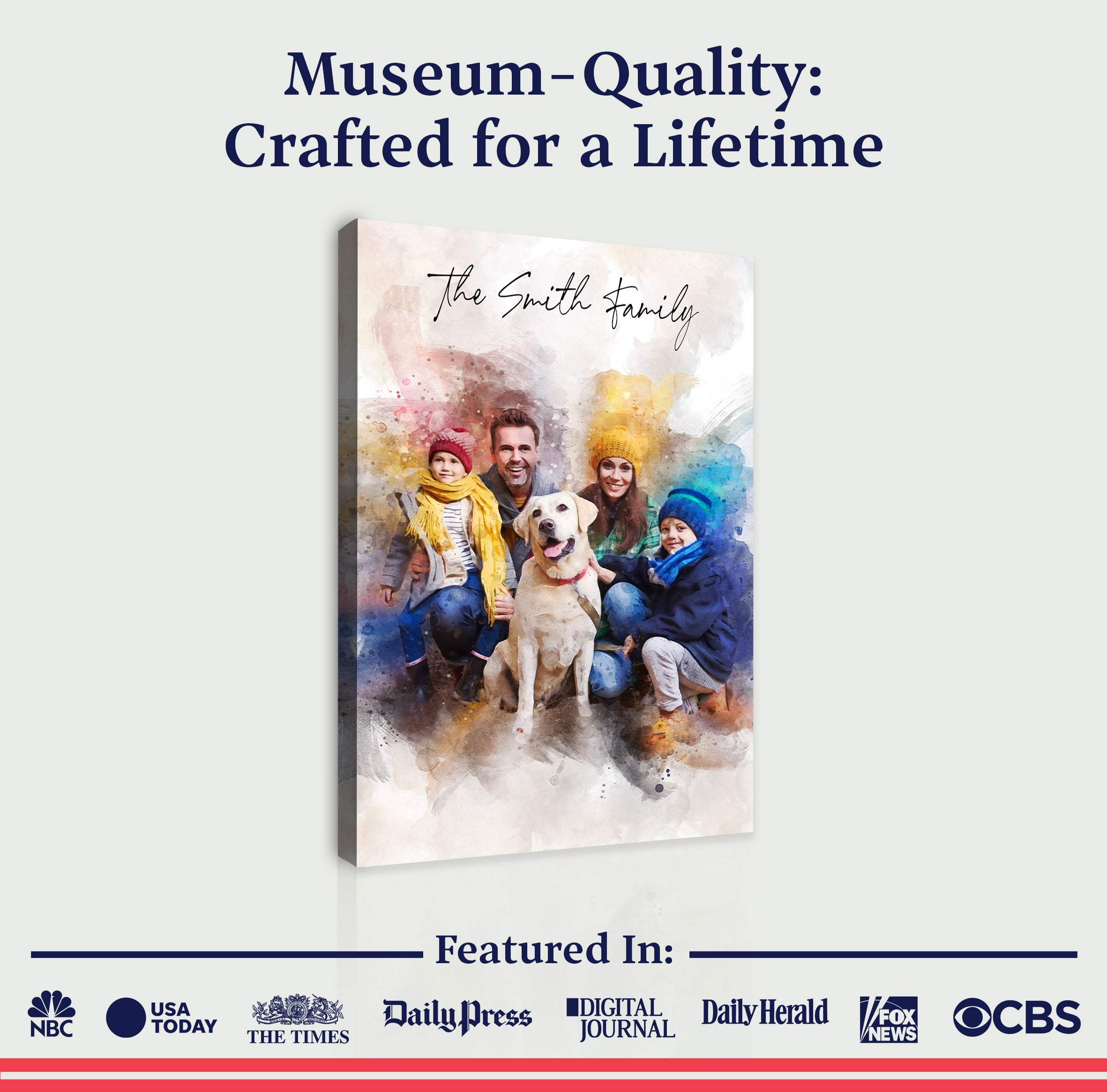 Custom Family Watercolor Portrait II - Image 5