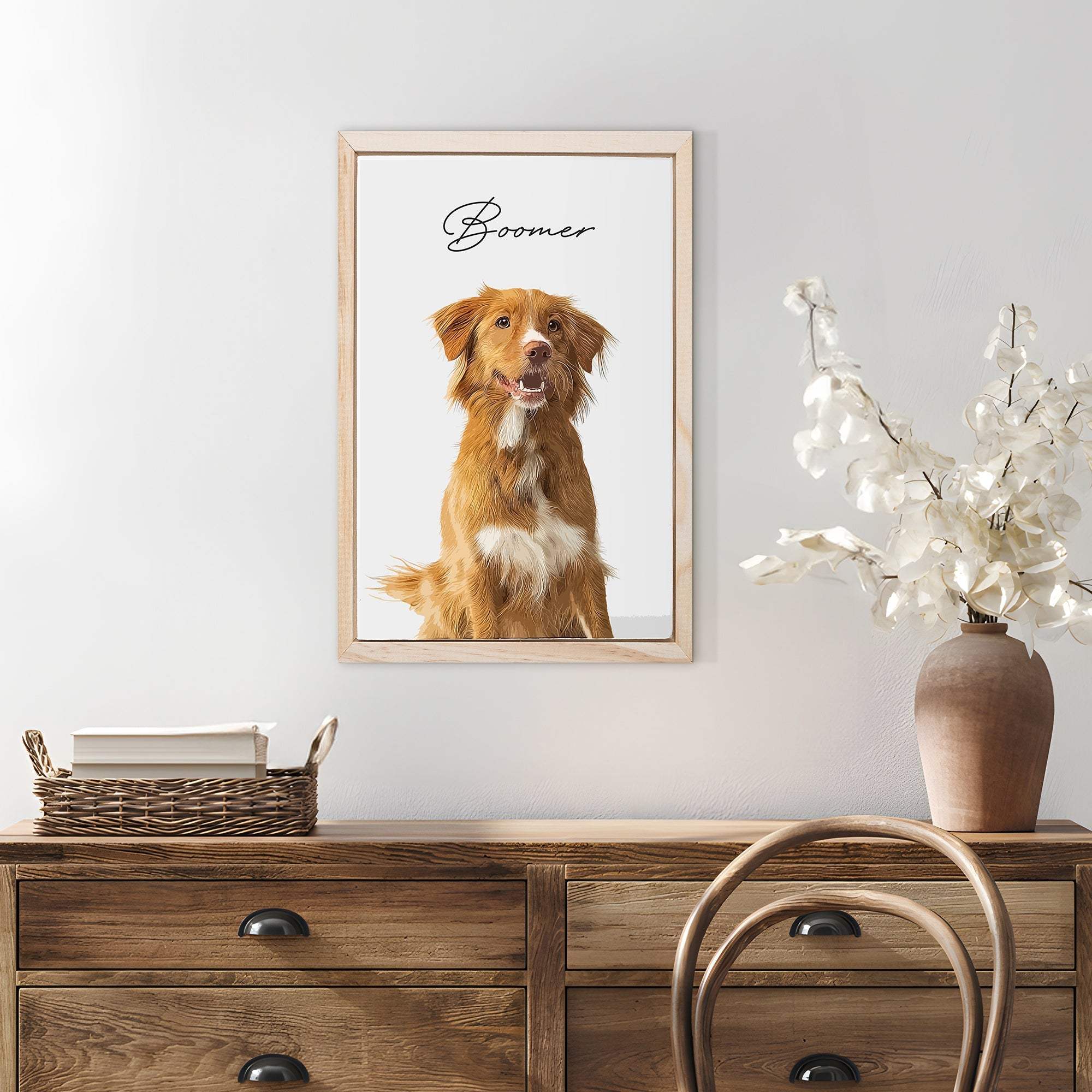 Custom Pet Memorial Portrait Watercolor Sign - Image 3