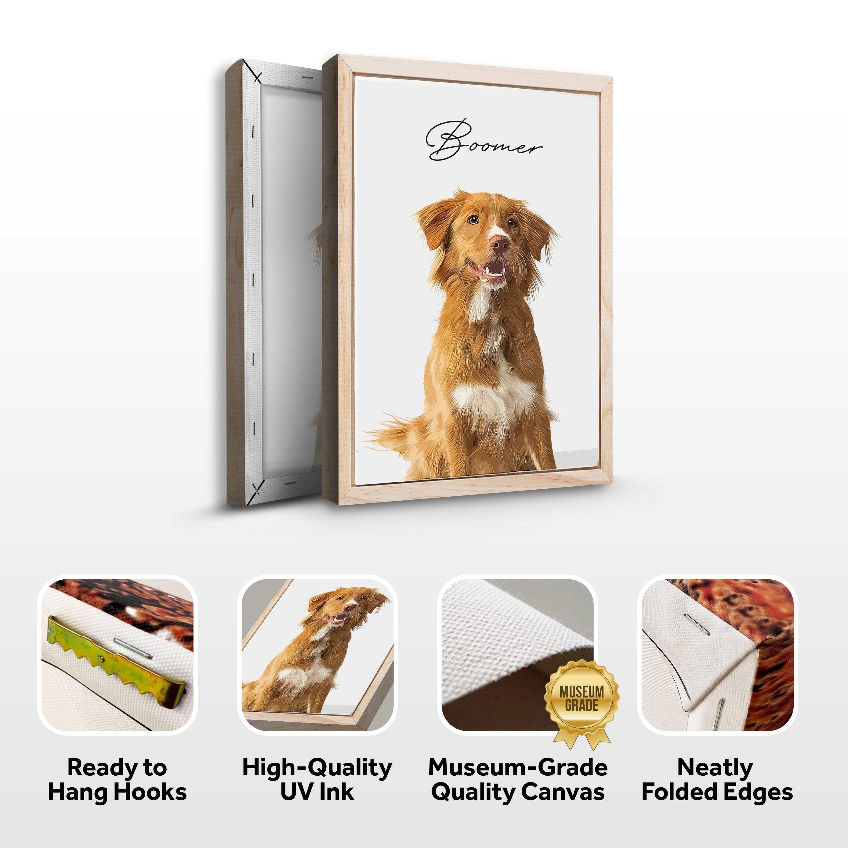 Custom Pet Memorial Portrait Watercolor Sign - Image 5