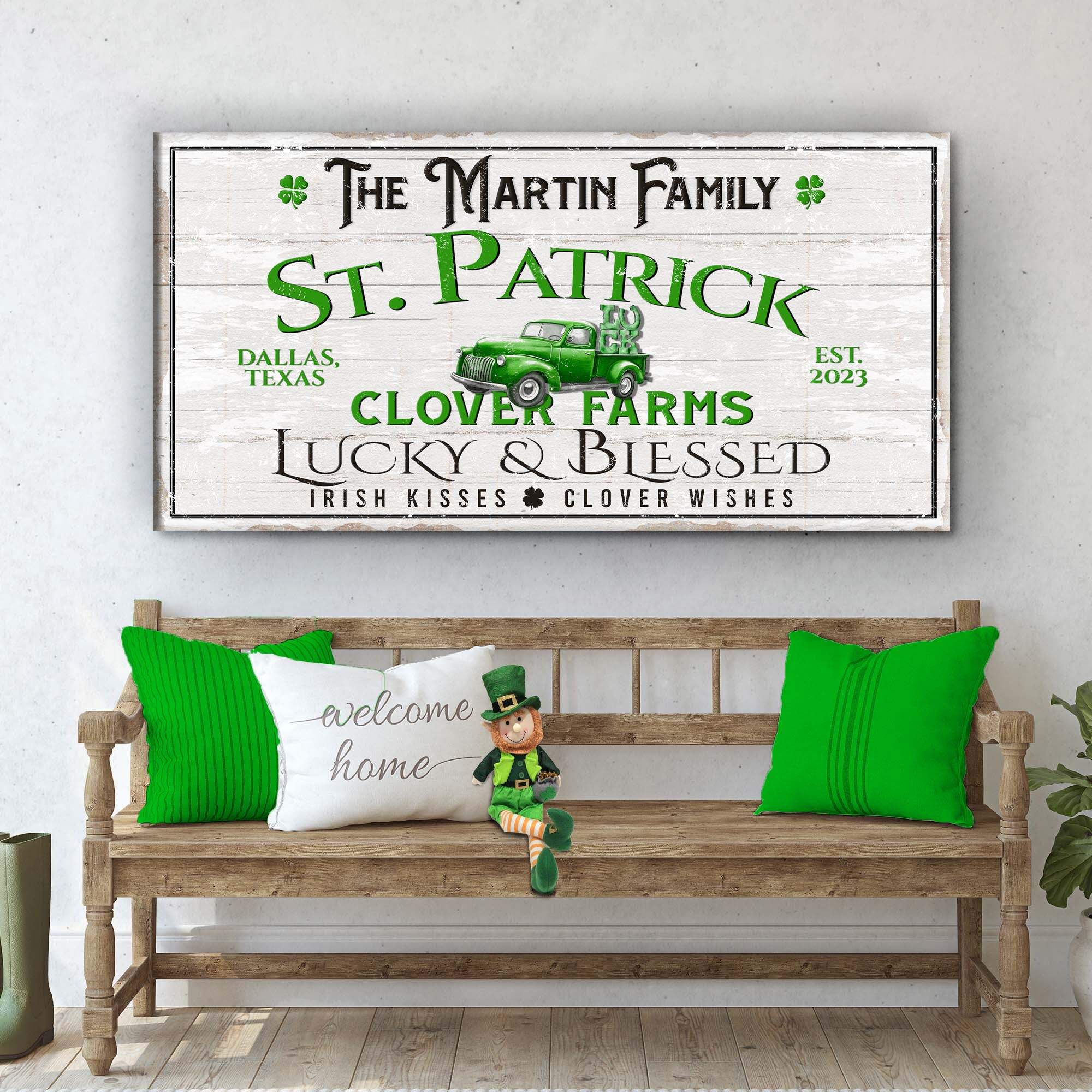 Custom St. Patrick Farmhouse Family Sign - Image 2
