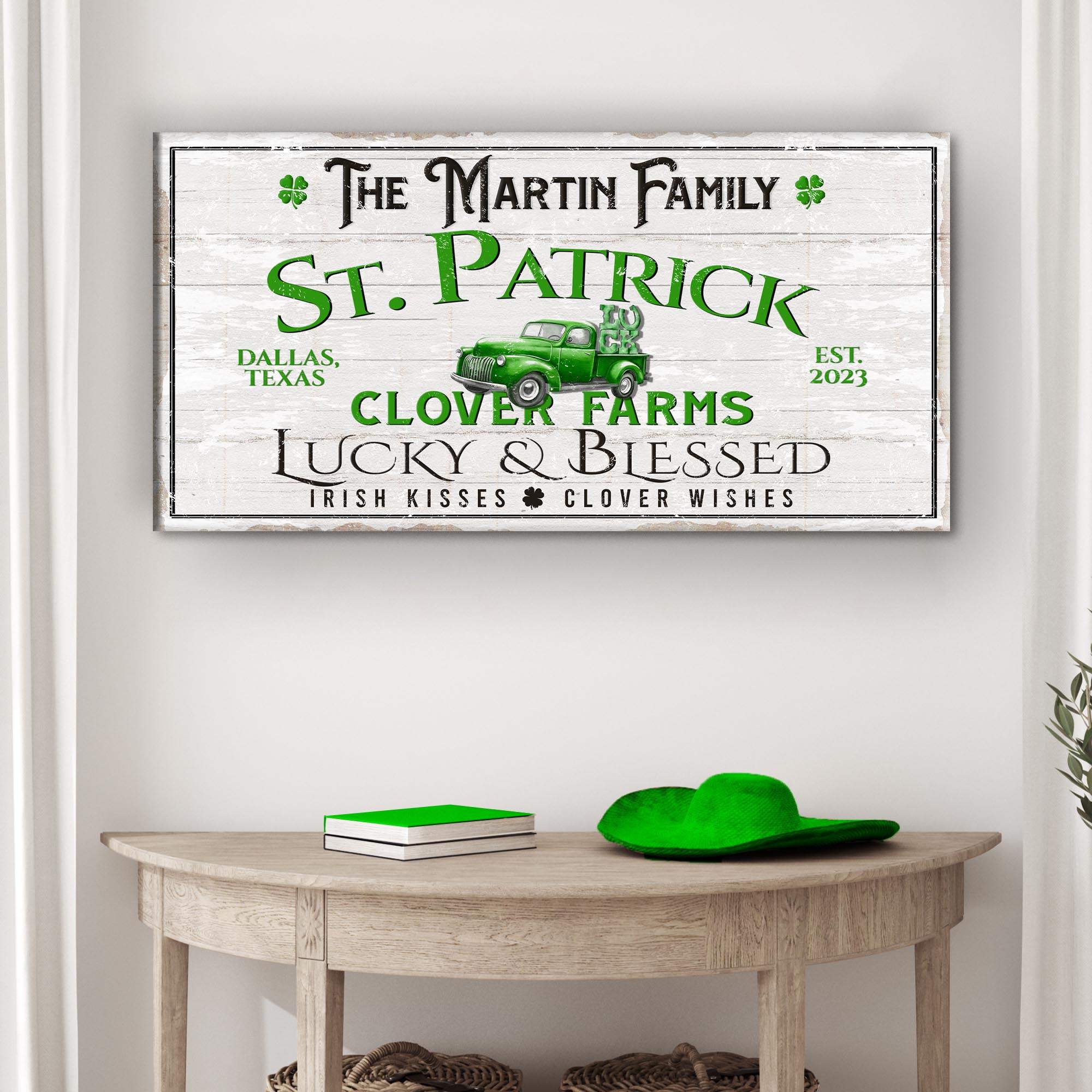 Custom St. Patrick Farmhouse Family Sign - Image 3