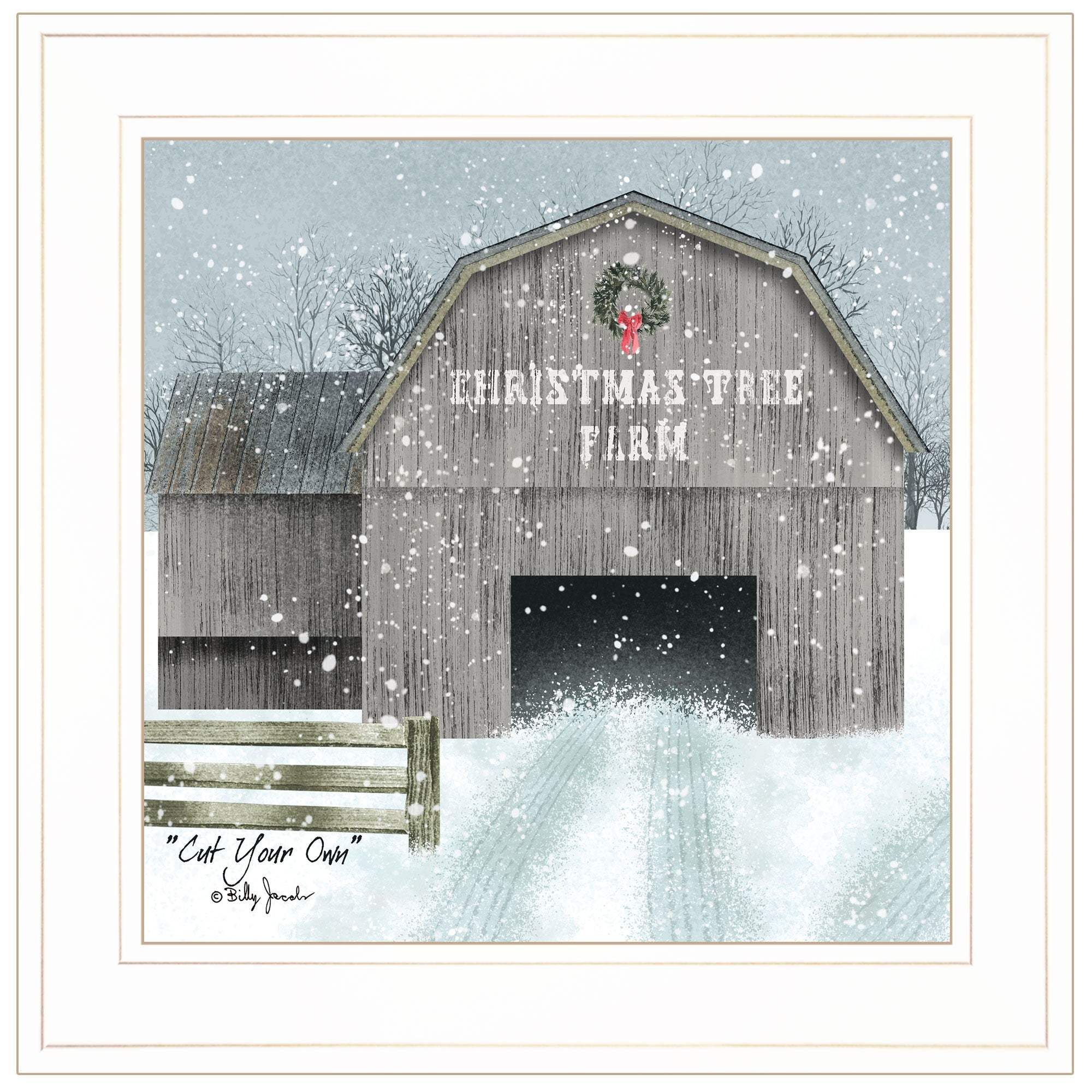Cut Your Own 1 White Framed Print Wall Art - Image 2