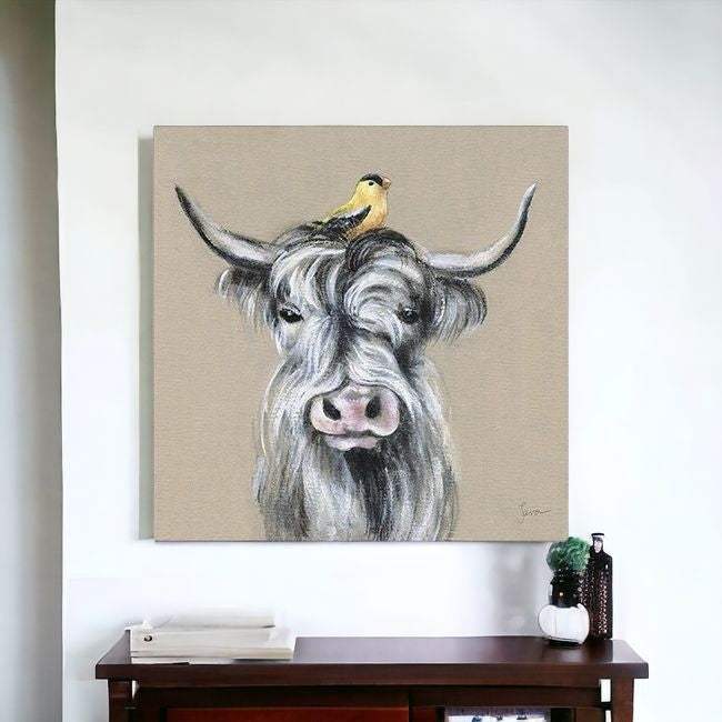 Cute Highland Cow Unframed Print Wall Art - Image 4