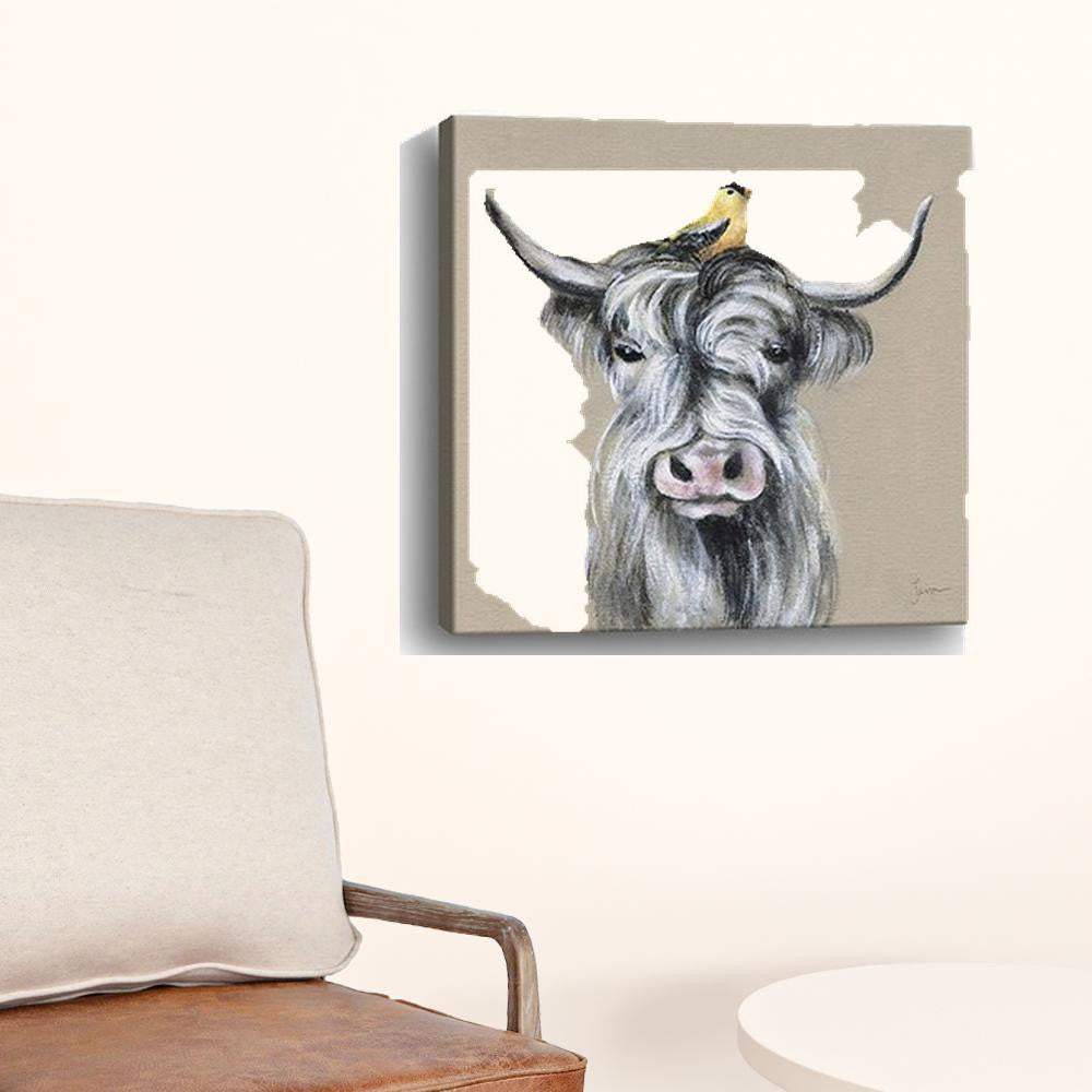 Cute Highland Cow Unframed Print Wall Art - Image 5