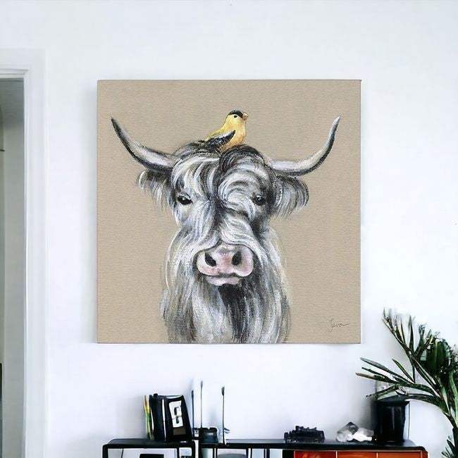 Cute Highland Cow Unframed Print Wall Art - Image 2