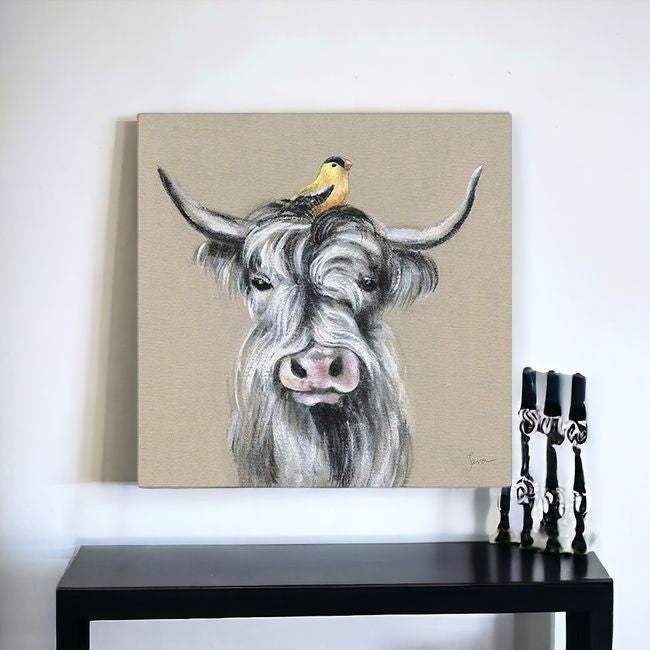 Cute Highland Cow Unframed Print Wall Art - Image 3